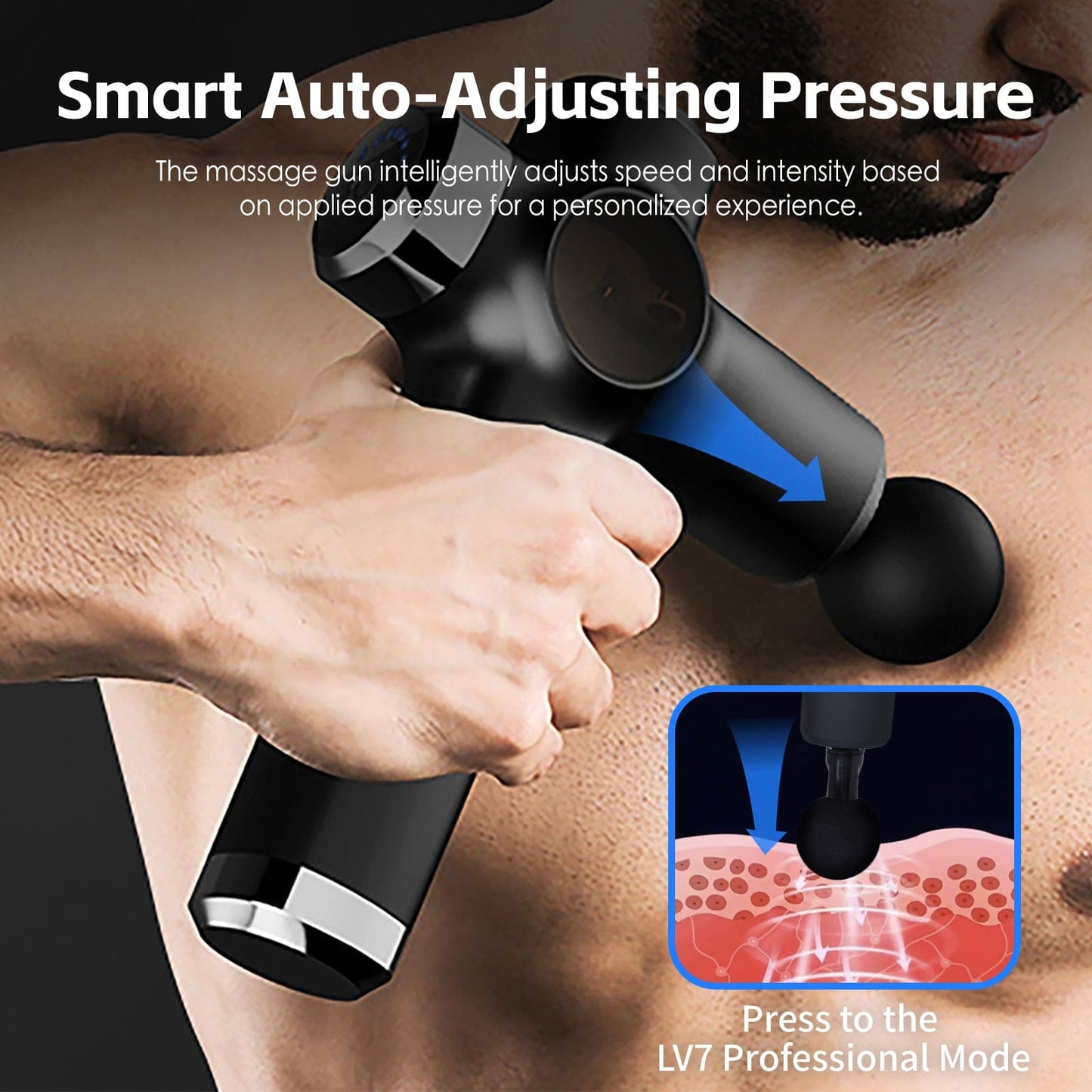 Remology personal care Remology Impact Therapy 7 Adaptive Speed USB-C Fascial Massage Gun with 4 Heads