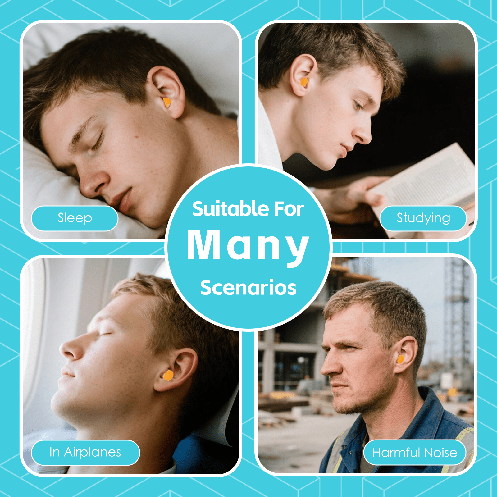 Flightmode travel 8 Pcs Travel Ear Plugs With Free Case