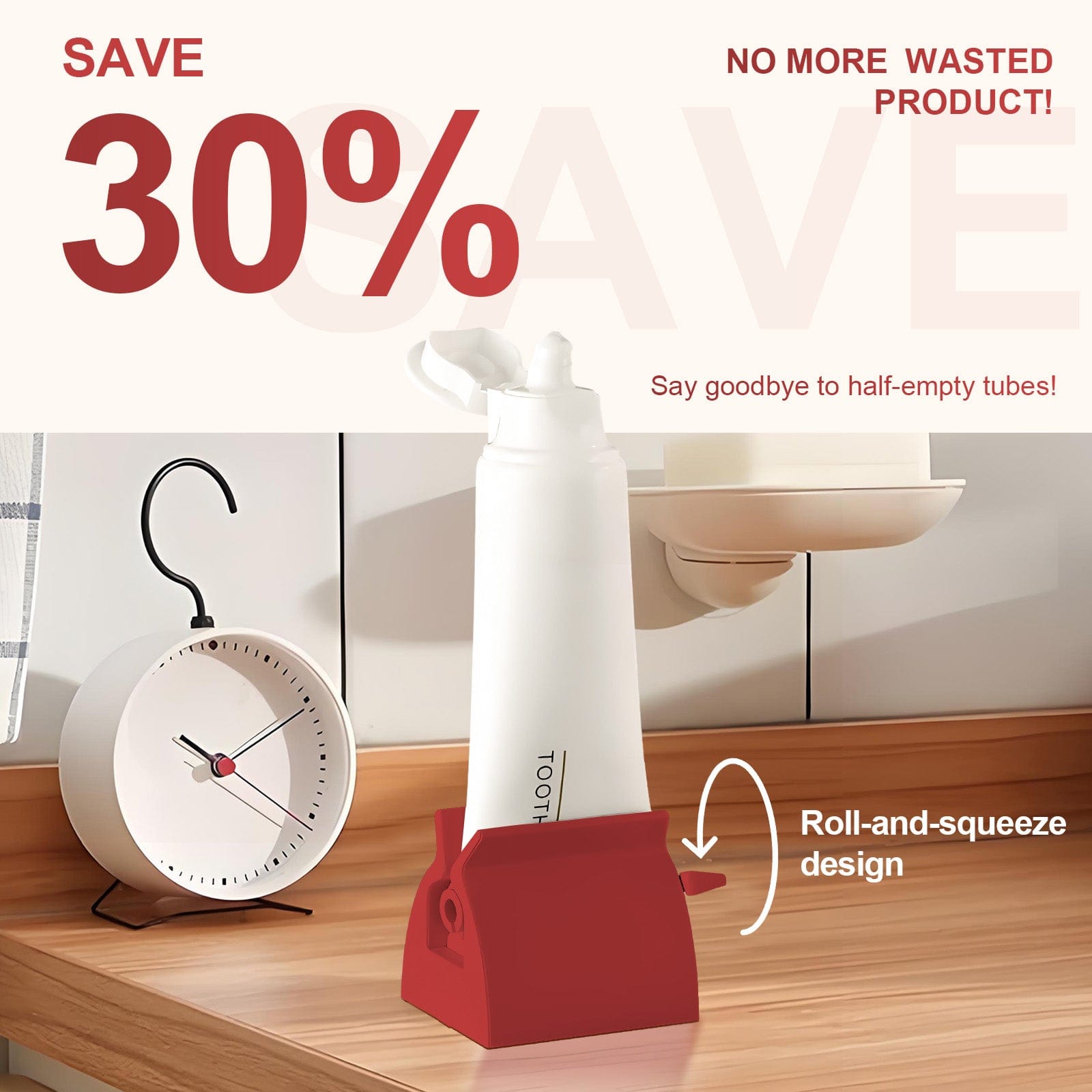 Living Today Toothpaste Dispenser 2Pcs Toothpaste Rolling Dispensers Squeezer