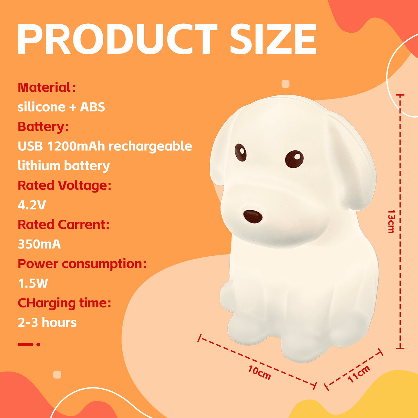 Brillar Squishy Dog Night Light