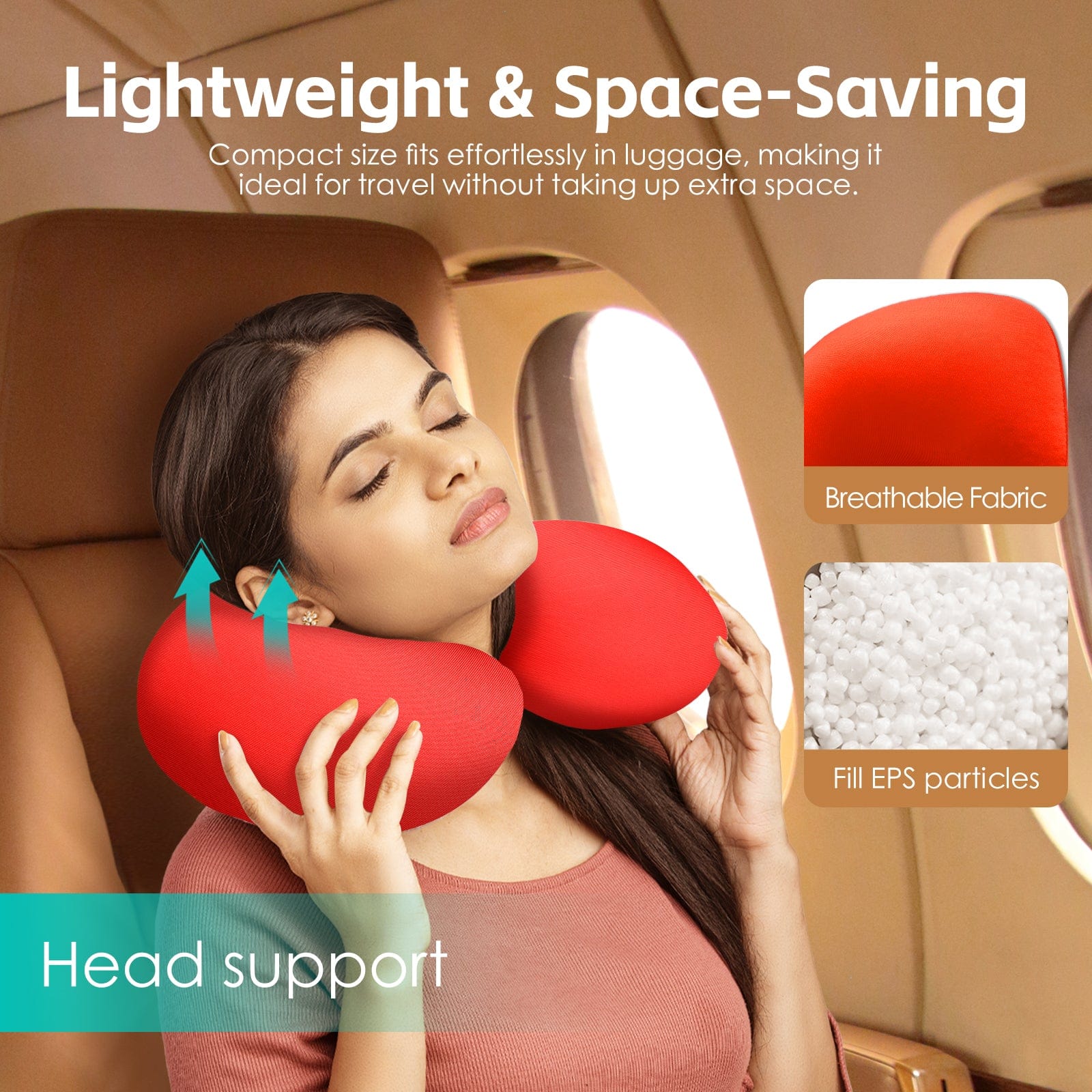 Lazy Dayz Two-Way Reversible Microfibre Travel Pillow-Watermelon