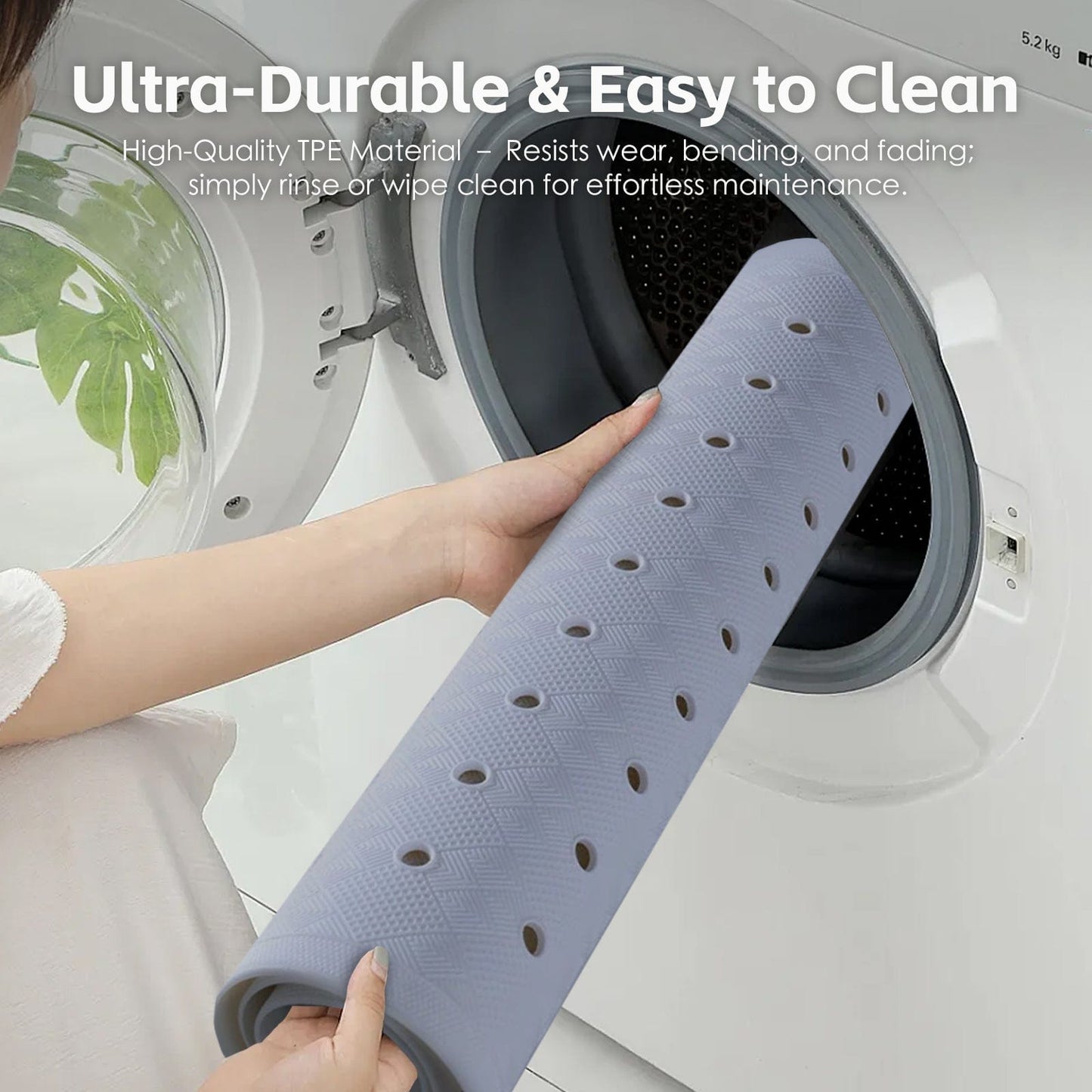 Living Today 2Pcs Anti-slip Grip Shower Mat 70x40 cm