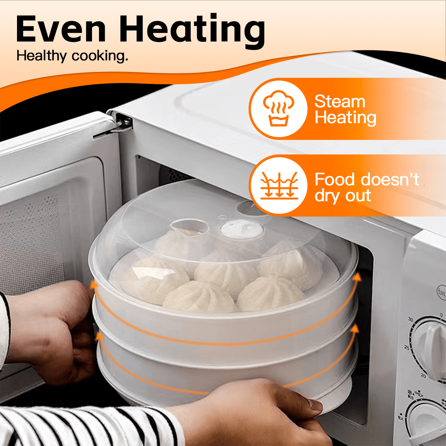 Living Today Homewares 2 Tier Microwave Steamer