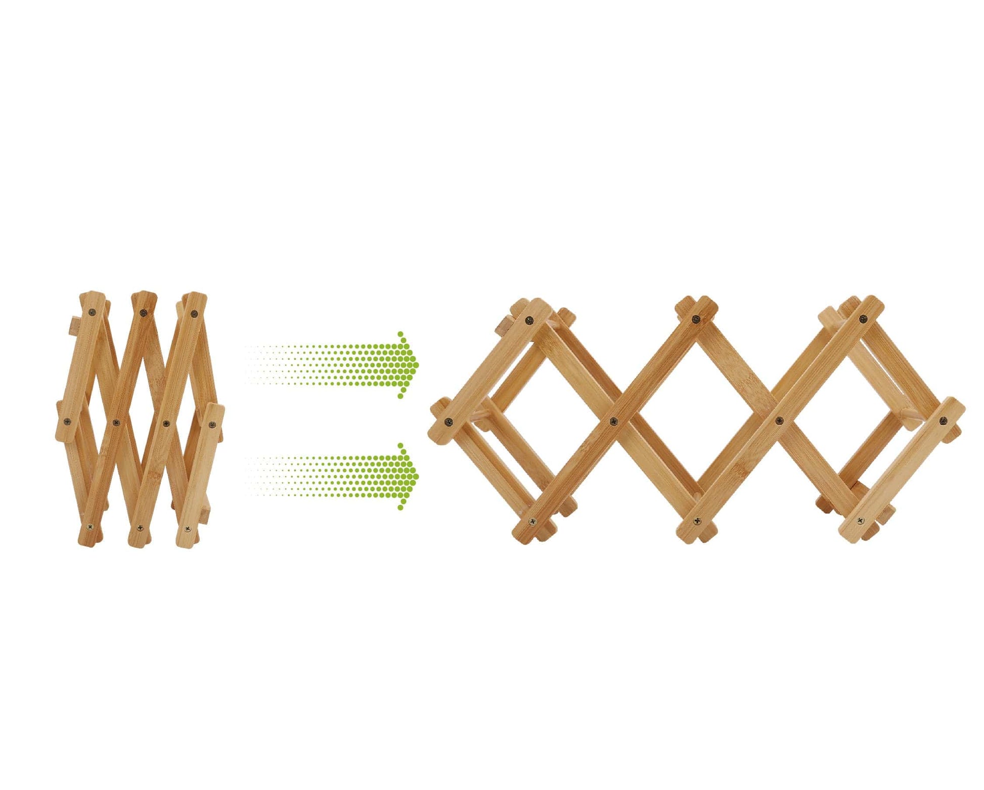 Living Today Homewares Bamboo Foldable Wine Bottle Holder