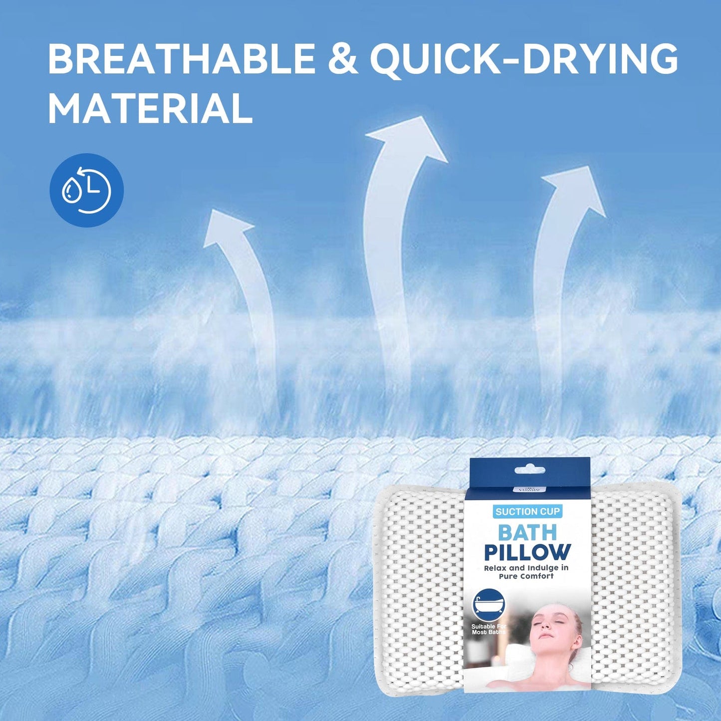 Living Today bathroom accessories Suction Cup Bath Pilllow