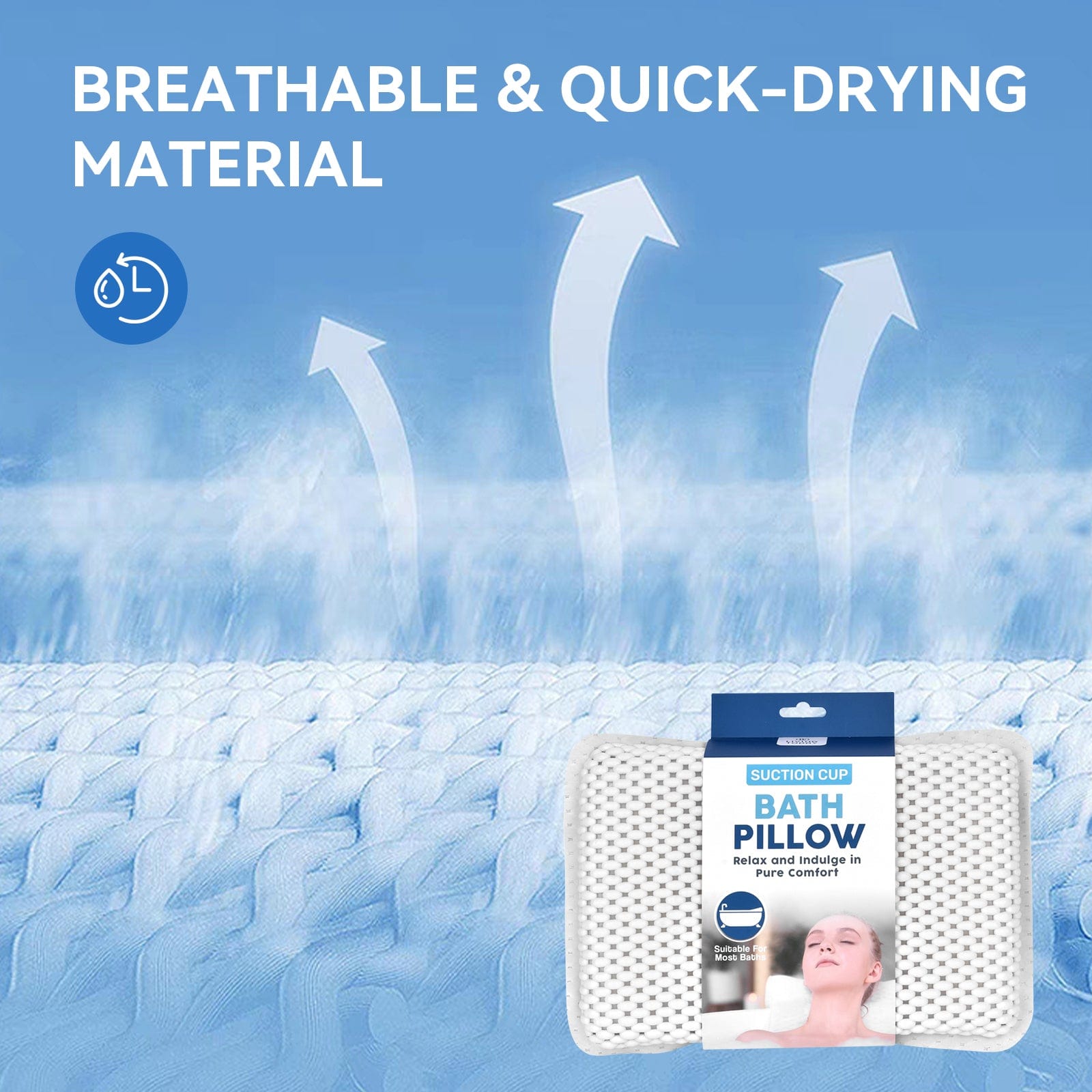 Living Today bathroom accessories Suction Cup Bath Pilllow