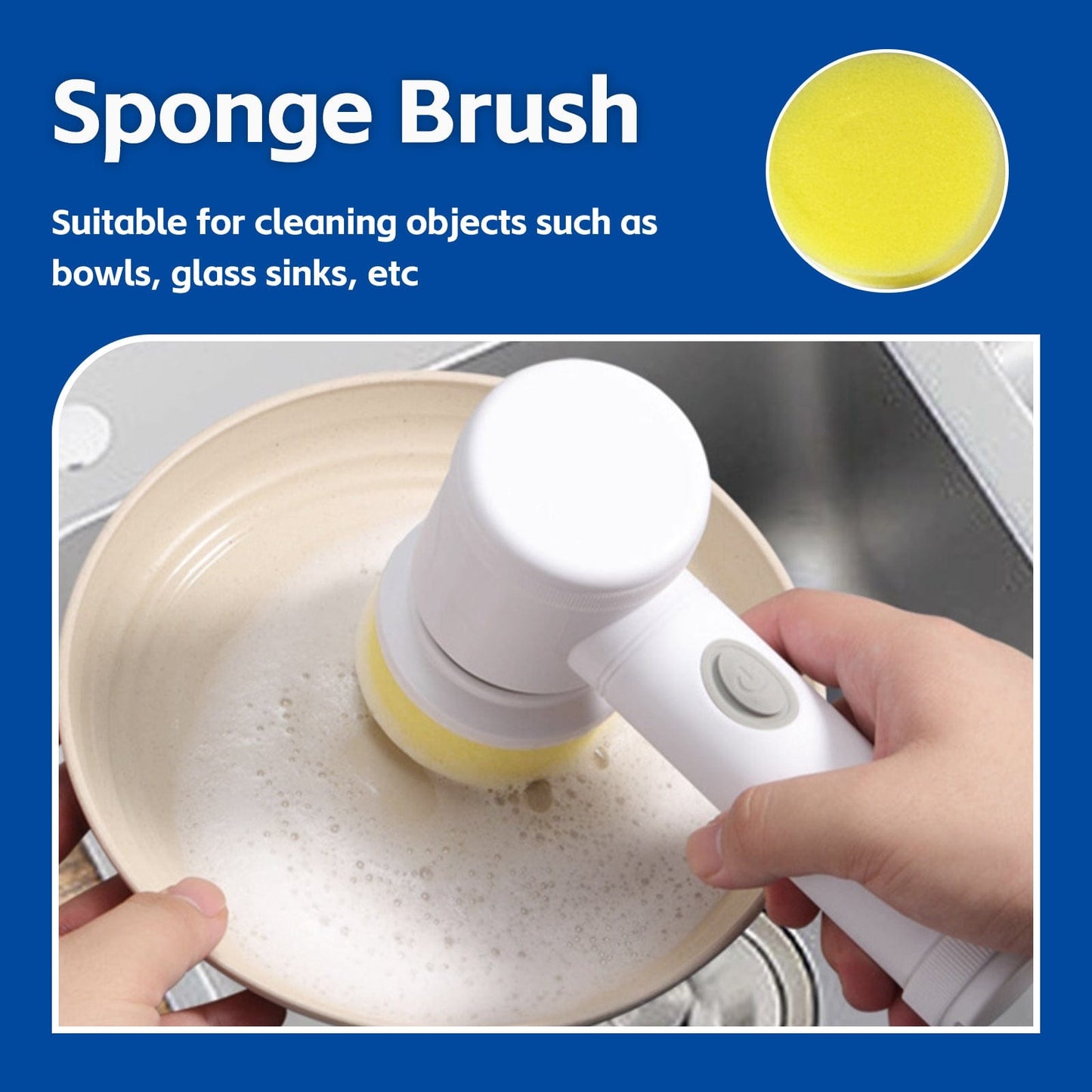 Livingtoday Scrub Brushes 5-IN-1 ELECTRIC CLEANING BRUSH