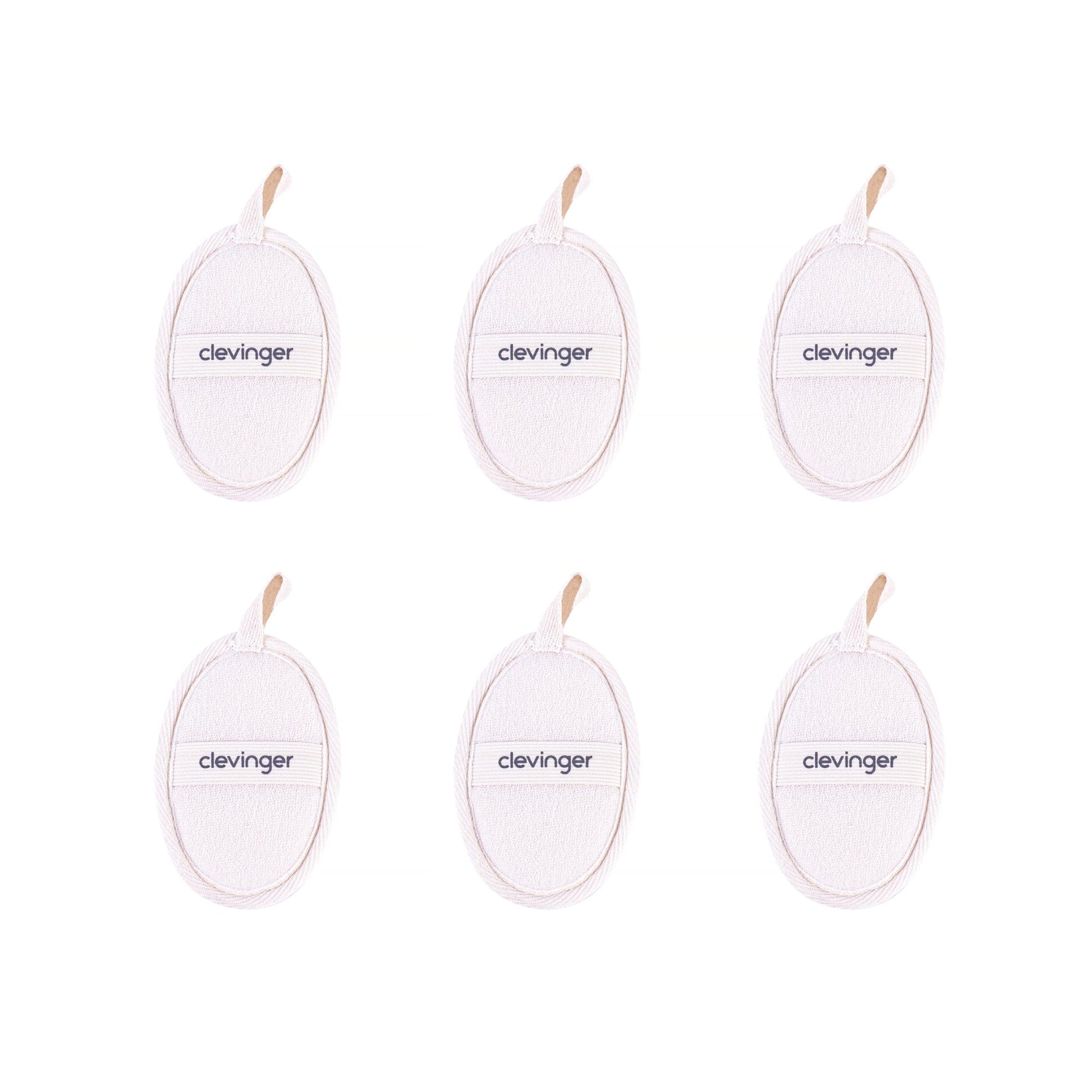 Clevinger Loofah 6 Pcs Clevinger Eco Oval Facial Exfoliating Loofah