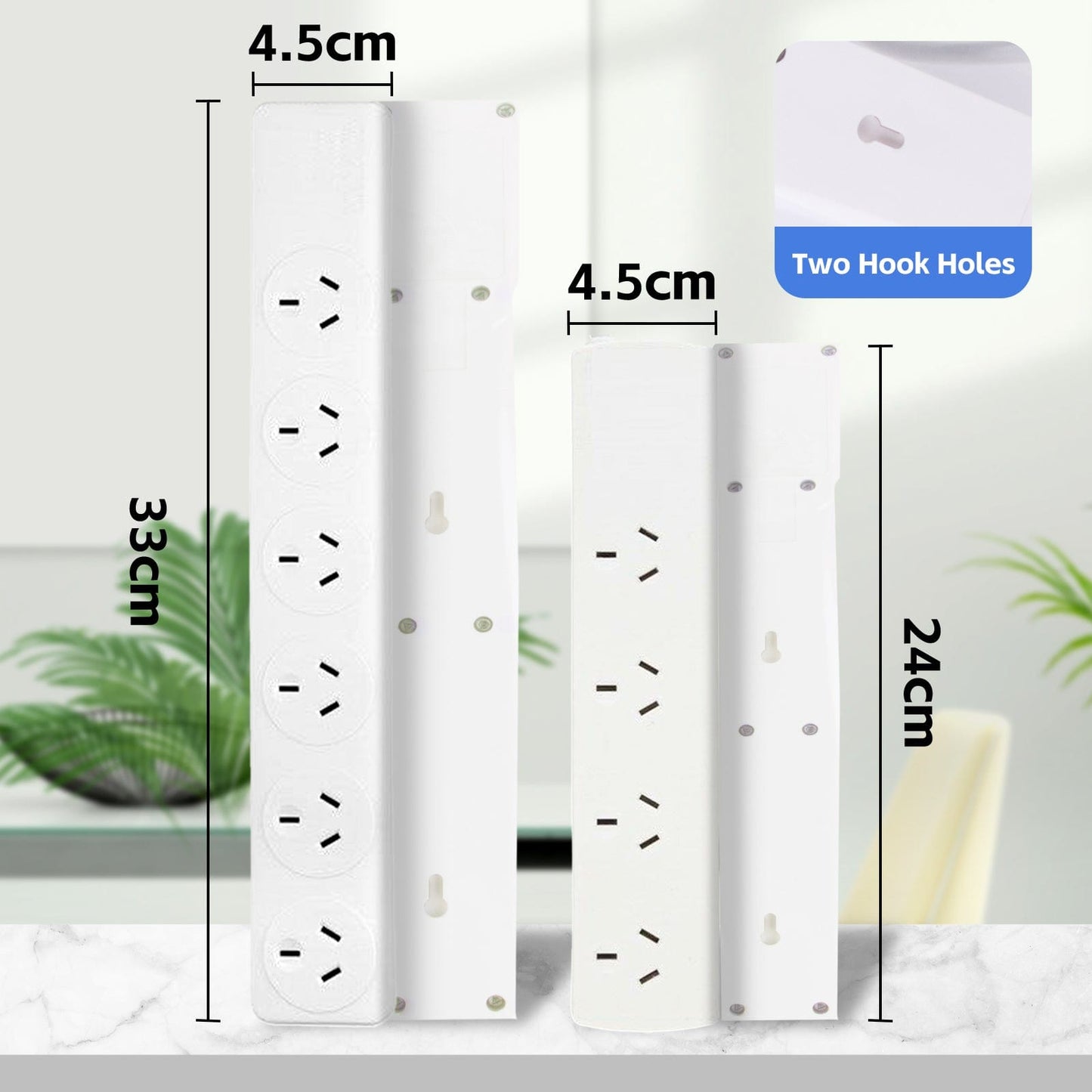 plugd Extension Cords 4 Outlet Power Board With 【Surge Protectionã€?with Individual Switches 1M Lead Cable