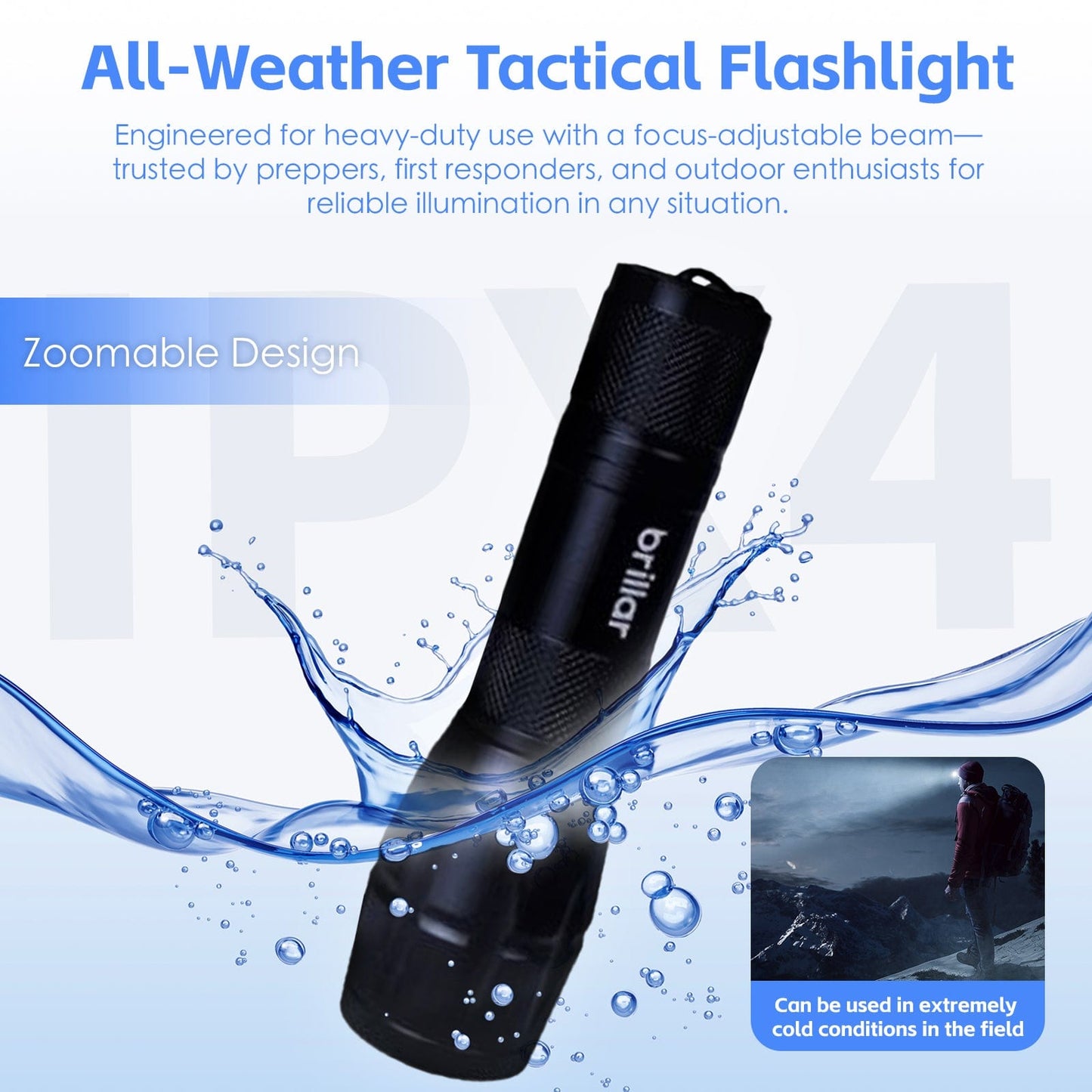 Aluminium 5-Mode Tactical LED Flashlight