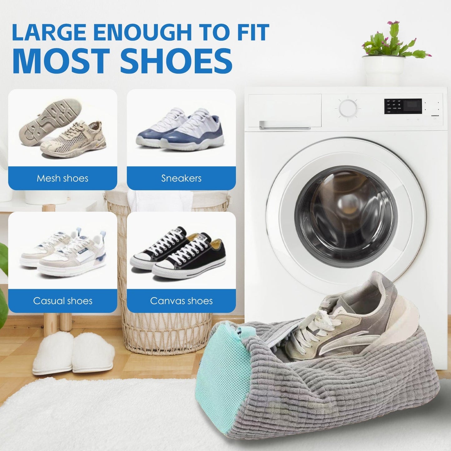 Living Today laundry bag 2Pcs Portable Shoe Washing Bag