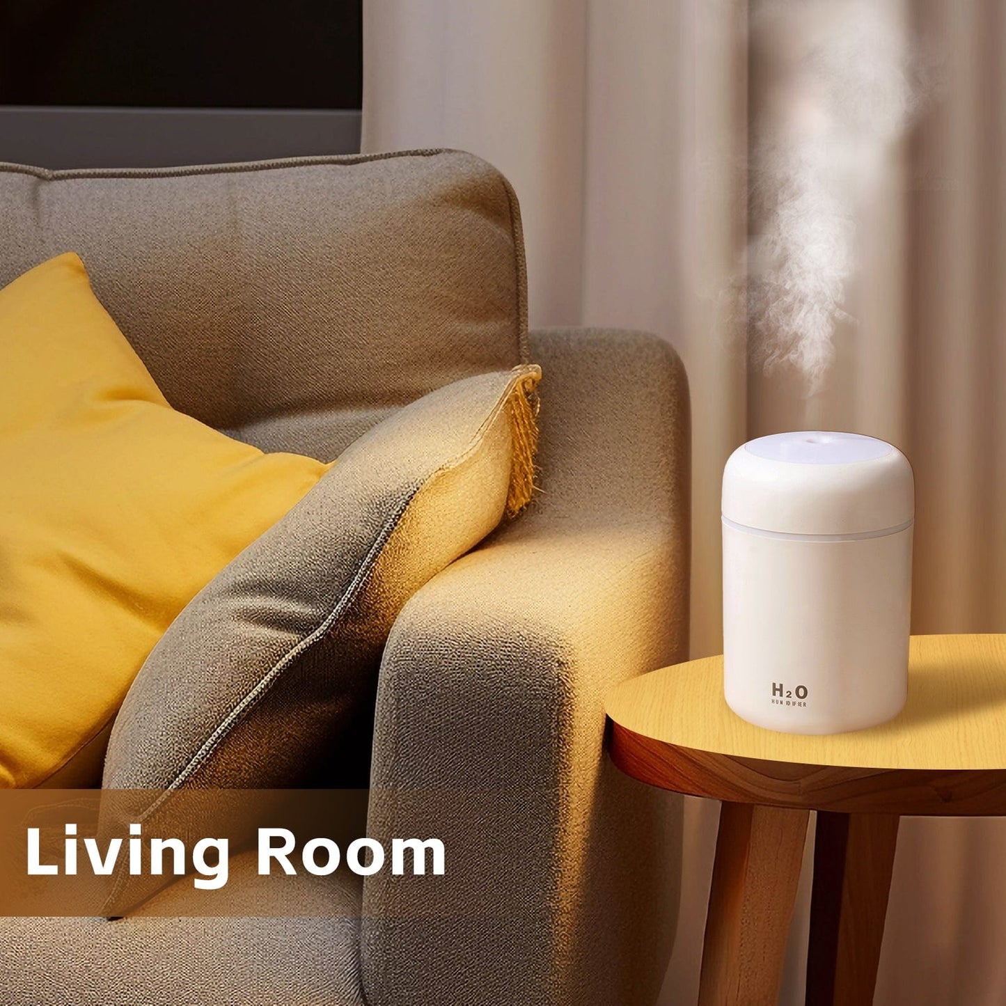 Living Today Humidifiers Living Today Mini LED Ultrasonic Humidifier 300ML