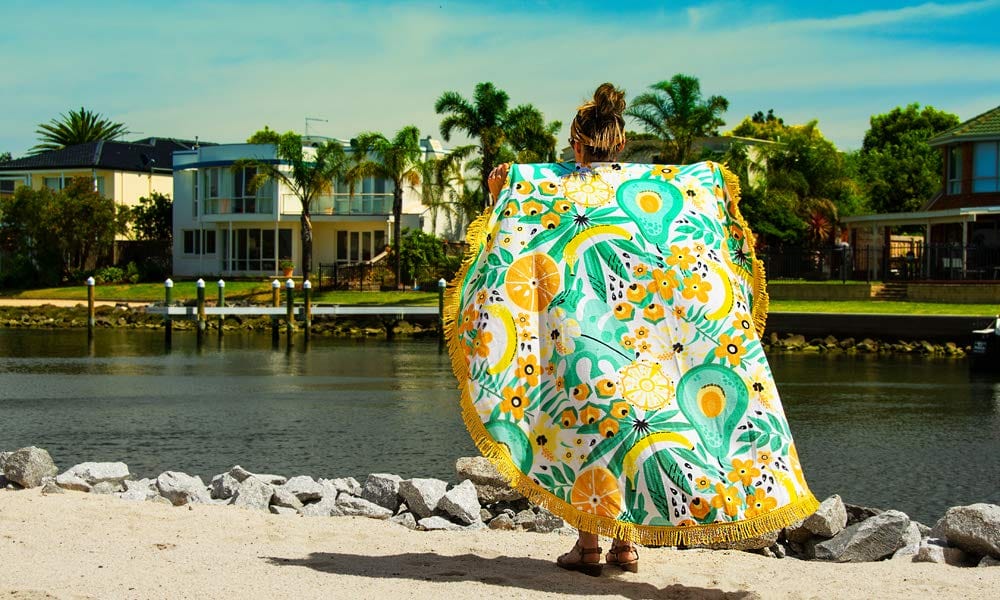Lazy Dayz towel Copy of Round Beach Towel with Tinsel - Rainbow