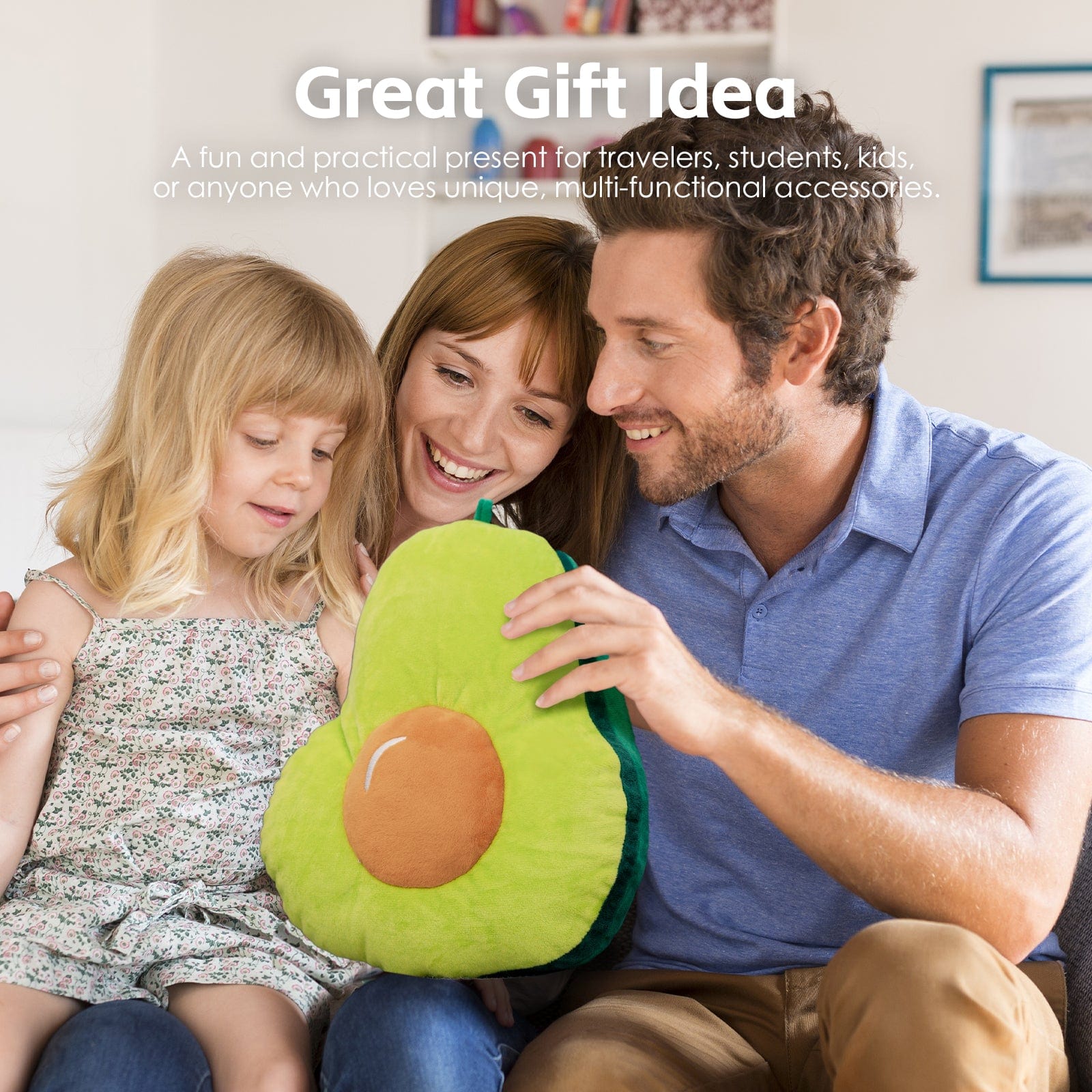 Lazy Dayz Two-Way Reversible Microfibre Travel Pillow-Avocado