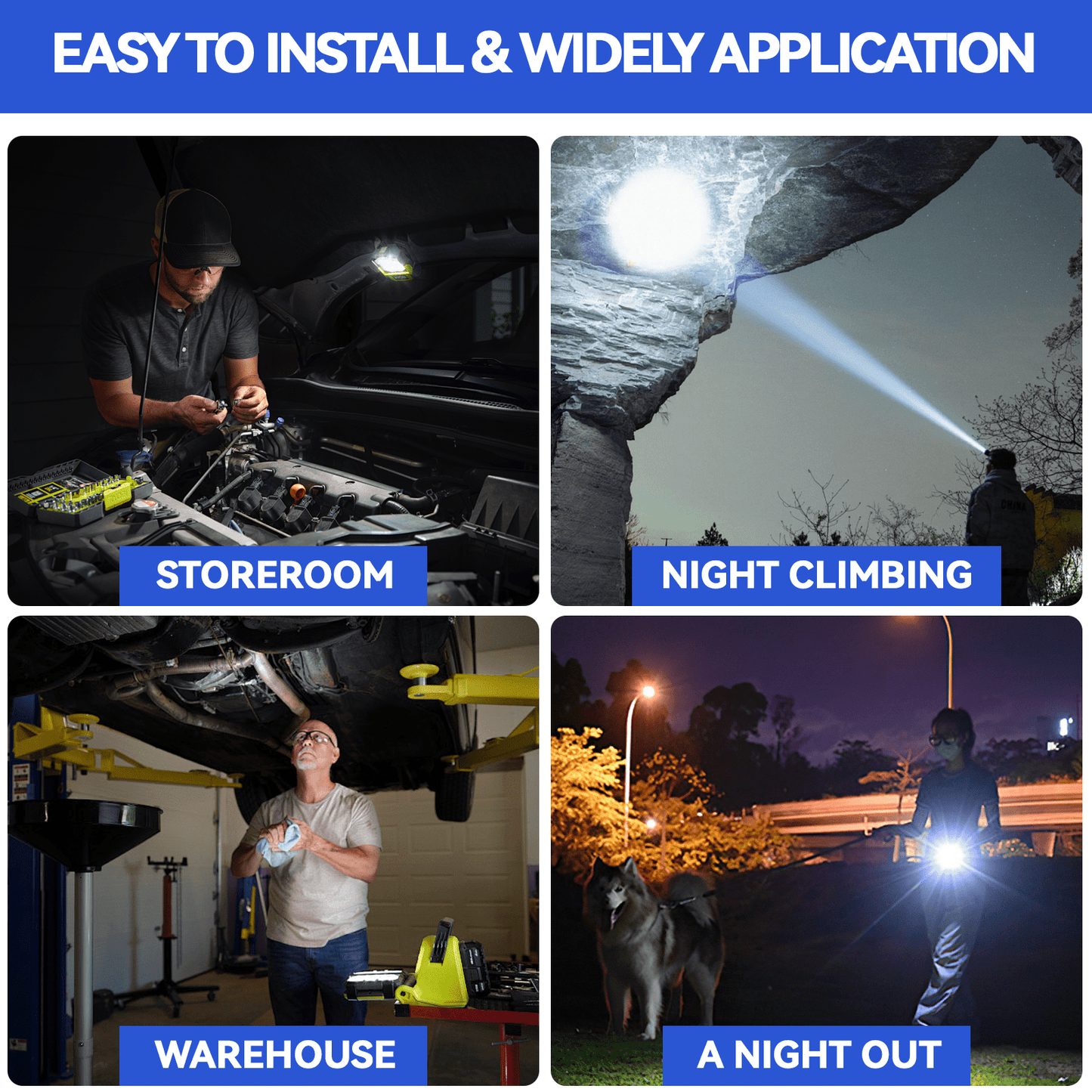 Brillar spotlight torch Brillar 200 Lumen 3 Foldable Panel LED Floodlight Lamp