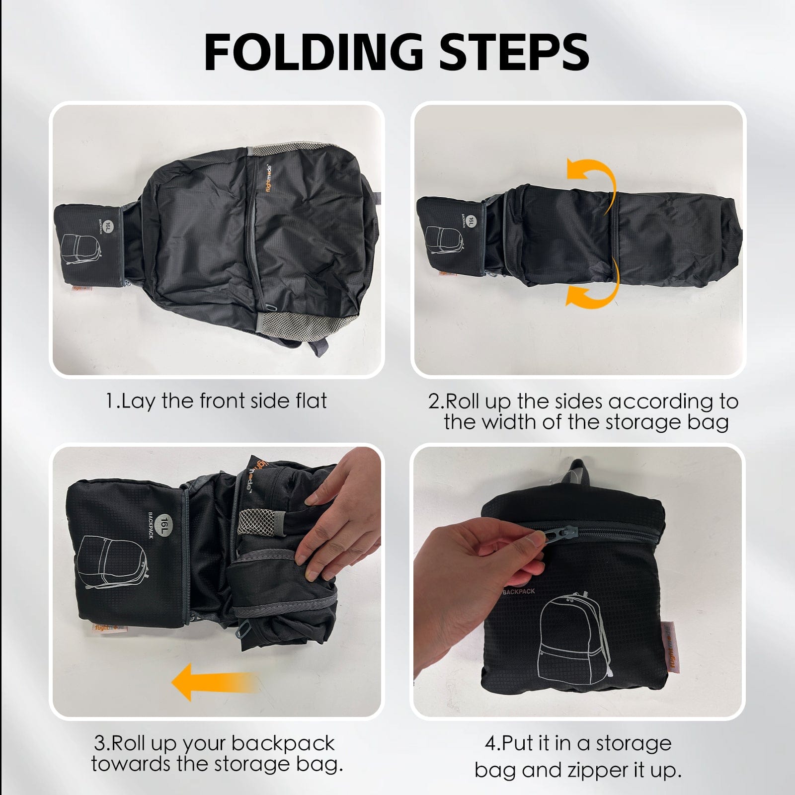 Flightmode 16L Travel Foldable Lightweight Backpack/Daypack