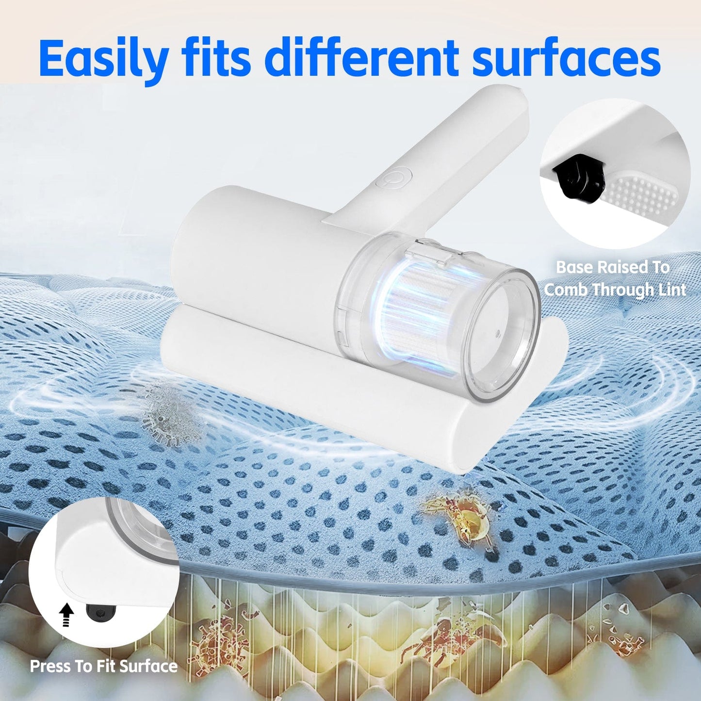 Living Today UV-C Ultraviolet Light Cordless Dust Mite Vacuum