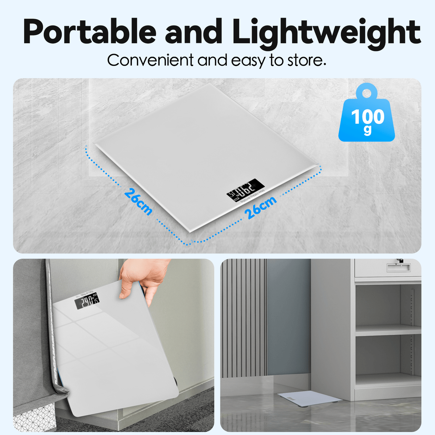 Clevinger weight scale Clevinger Silver Digital Glass Bathroom Scale Max Capacity 180KG