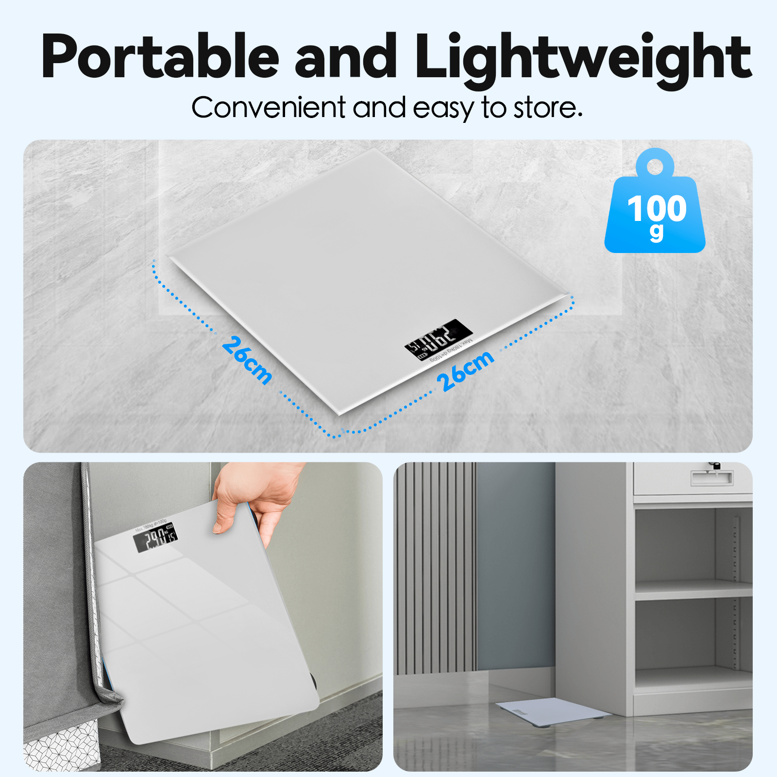 Clevinger weight scale Clevinger Silver Digital Glass Bathroom Scale Max Capacity 180KG