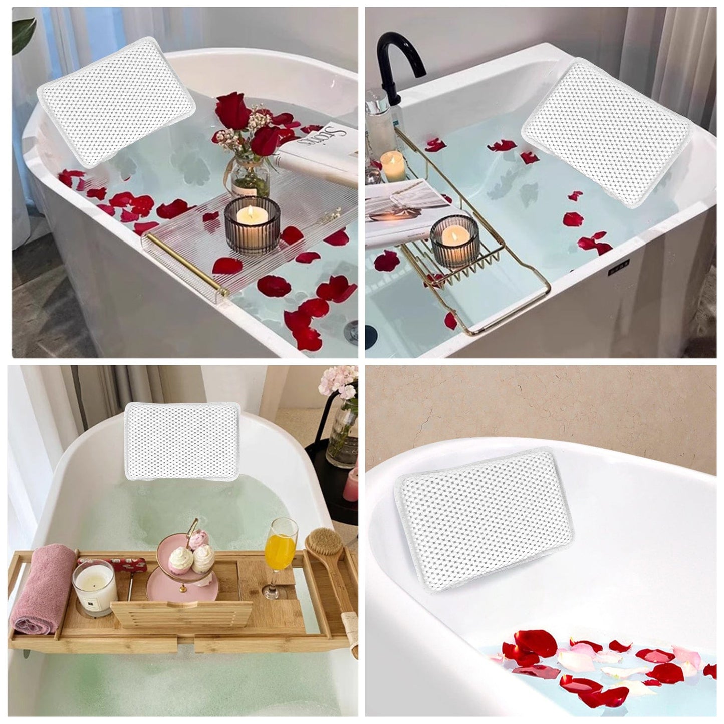 Living Today bathroom accessories Suction Cup Bath Pilllow