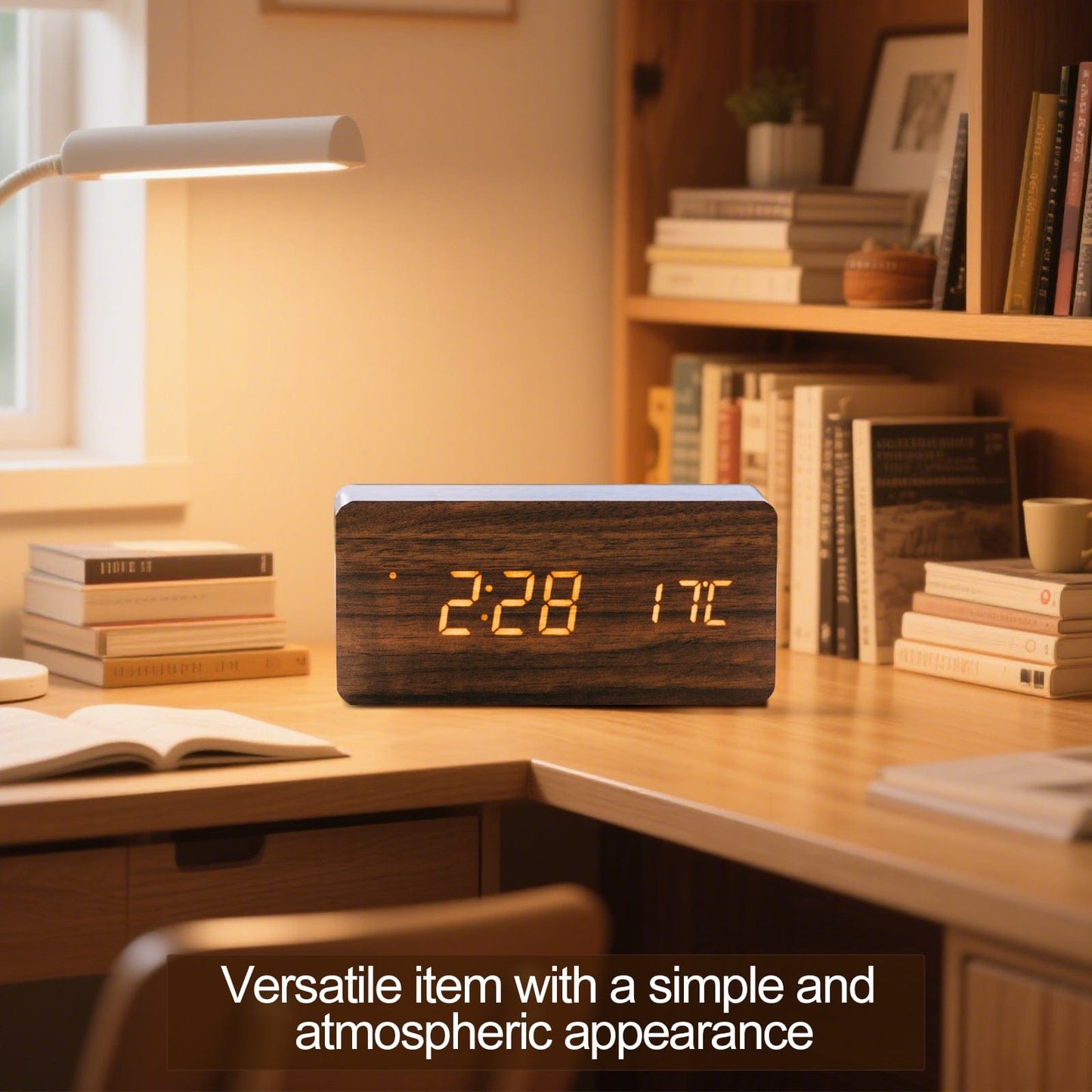 Living Today Gifts and Novelties Sound Control Digital Alarm Clock & Thermometer