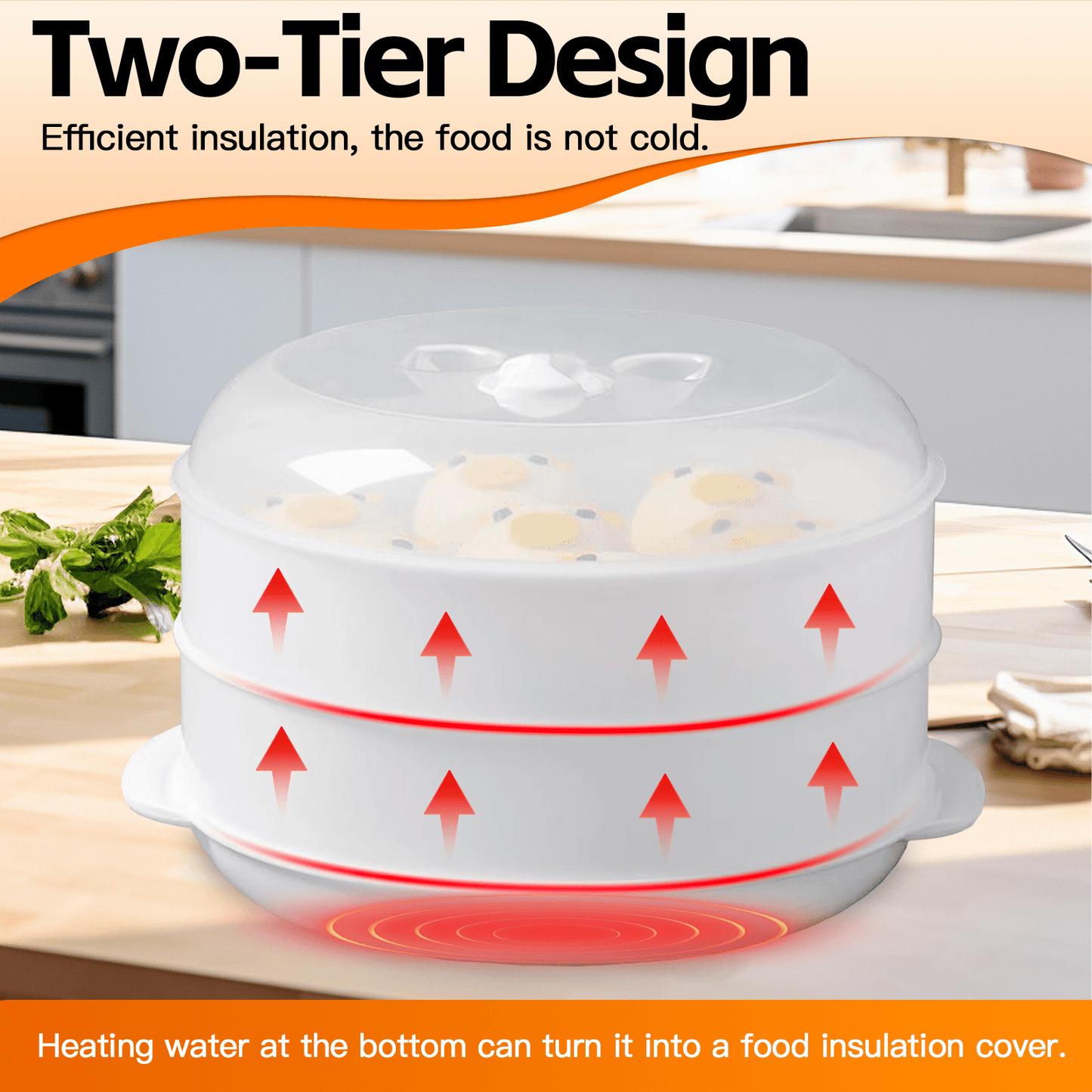 Living Today Homewares 2 Tier Microwave Steamer