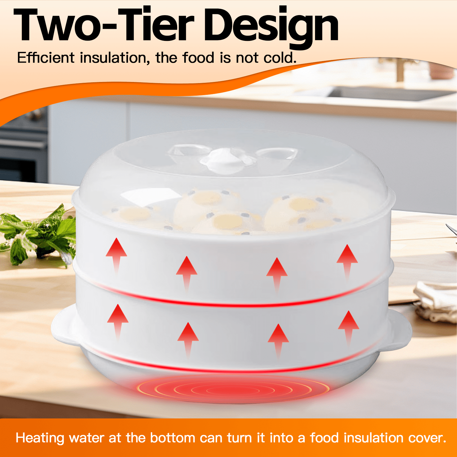 Living Today Homewares 2 Tier Microwave Steamer