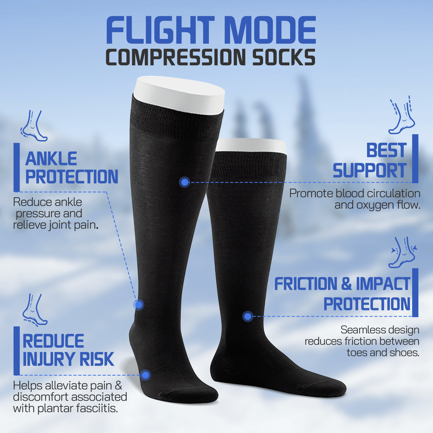 Living Today 2 pairs of Miracle Compression Socks - Large/XL