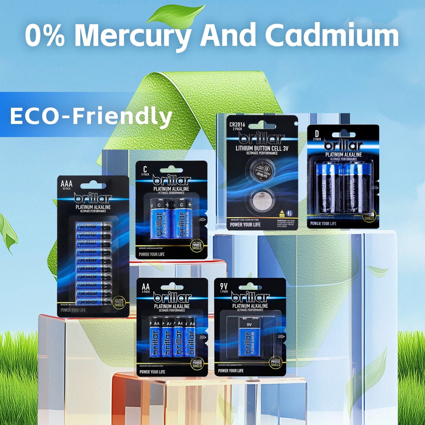 Brillar General Purpose Batteries 24 Pcs of AAA Platinum Alkaline Batteries