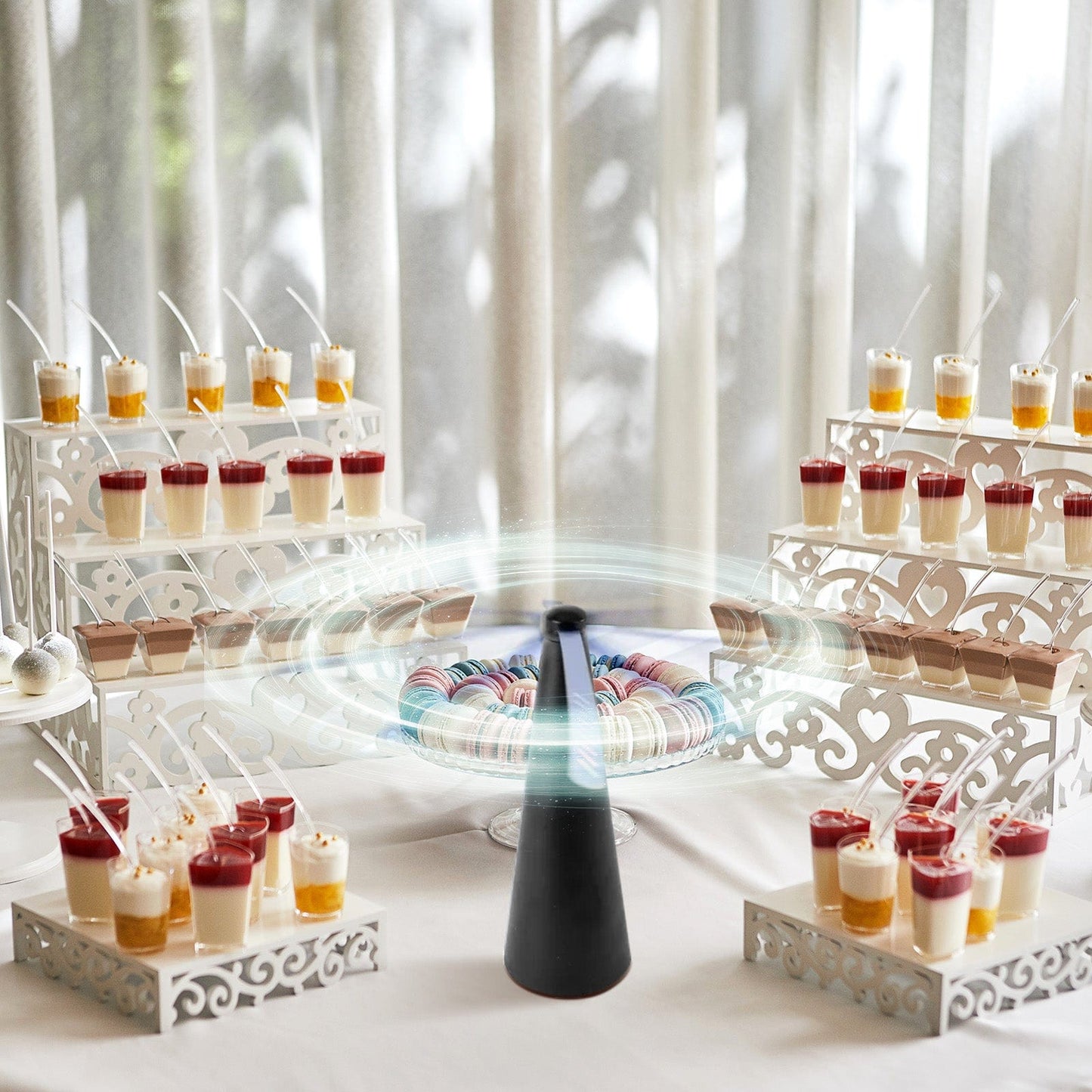 Living Today Household Insect Repellents Battery Operated Shoo-Fly Chemical Free Fly Repellent Fan Gold