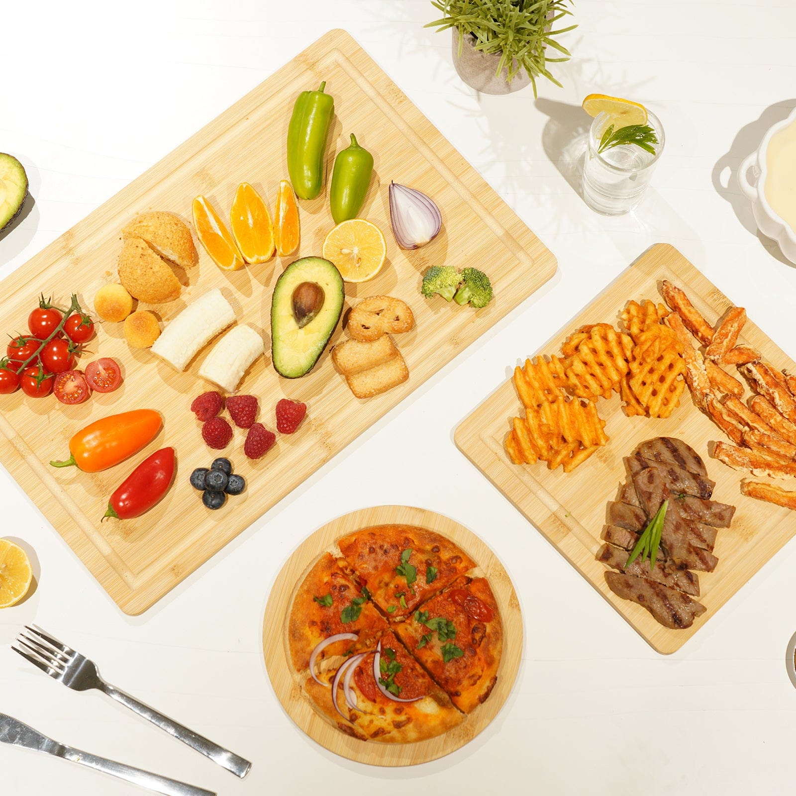 Clevinger 3 Pcs Bamboo Cutting Board