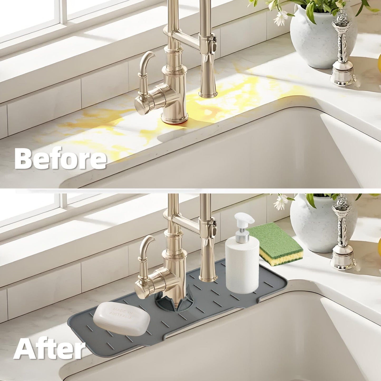 COOK EASY Sink Mats SINK FAUCET DRIP TRAY