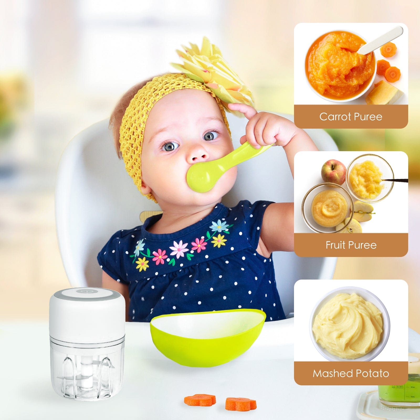COOK EASY 250ml Cordless USB Rechargeable Mini Food Chopper