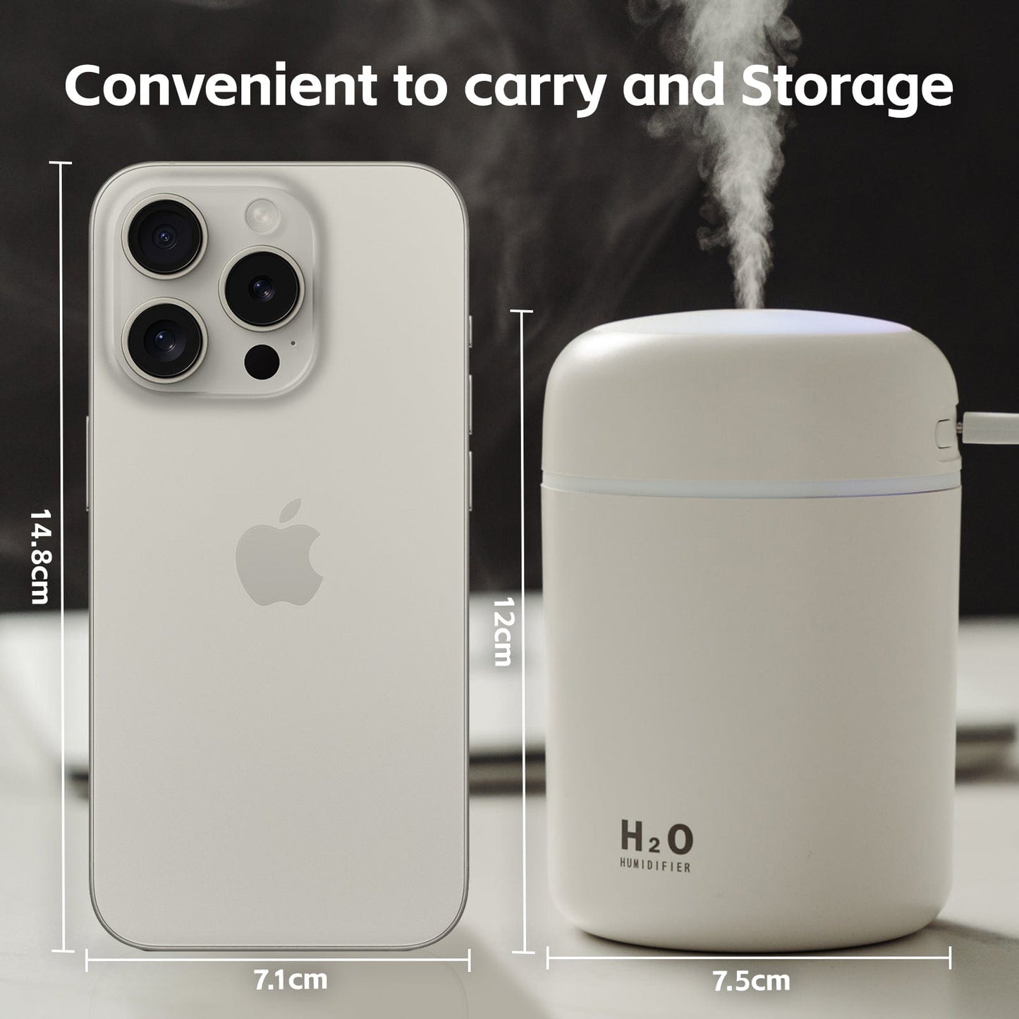 Living Today Humidifiers Living Today Mini LED Ultrasonic Humidifier 300ML