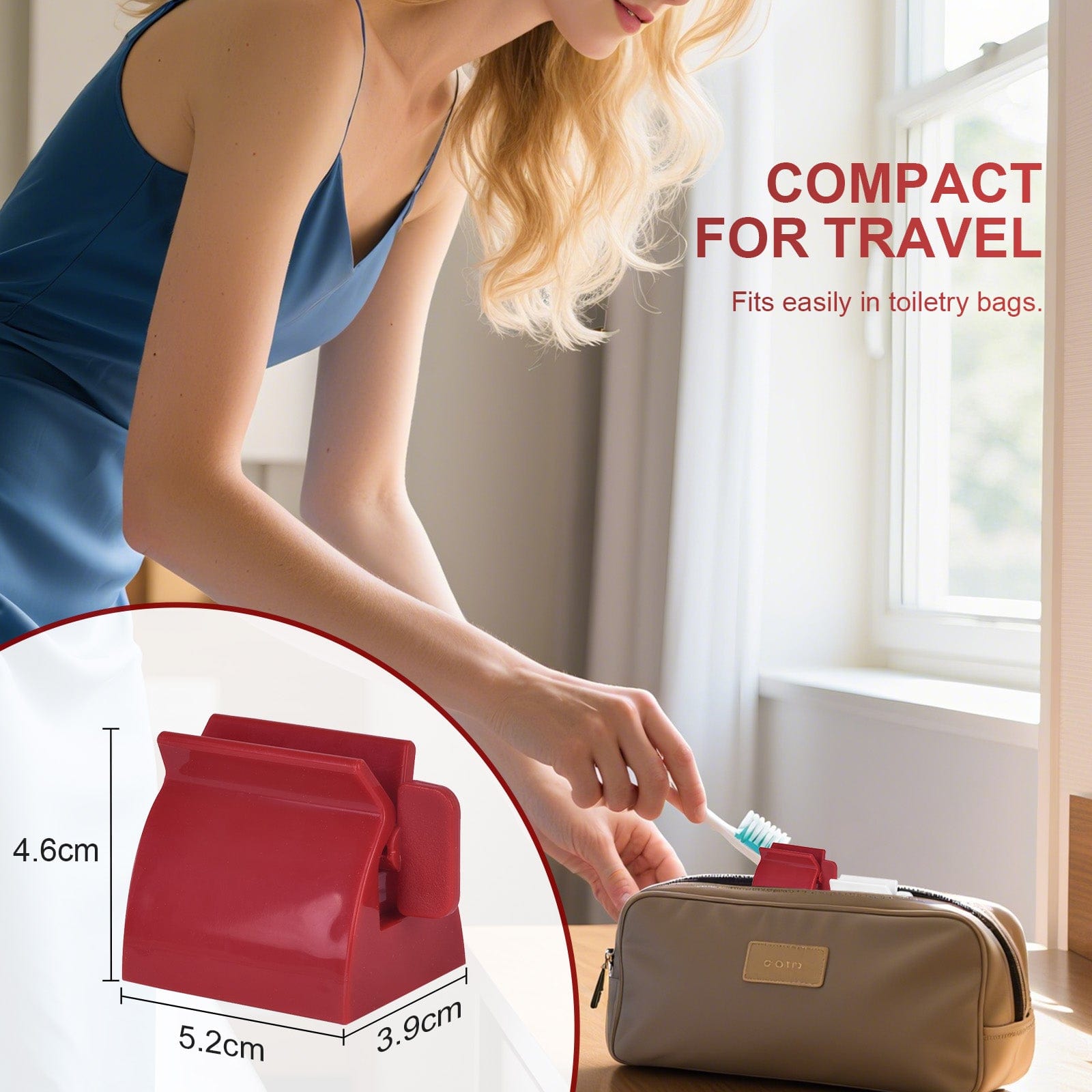 Living Today Toothpaste Dispenser 2Pcs Toothpaste Rolling Dispensers Squeezer