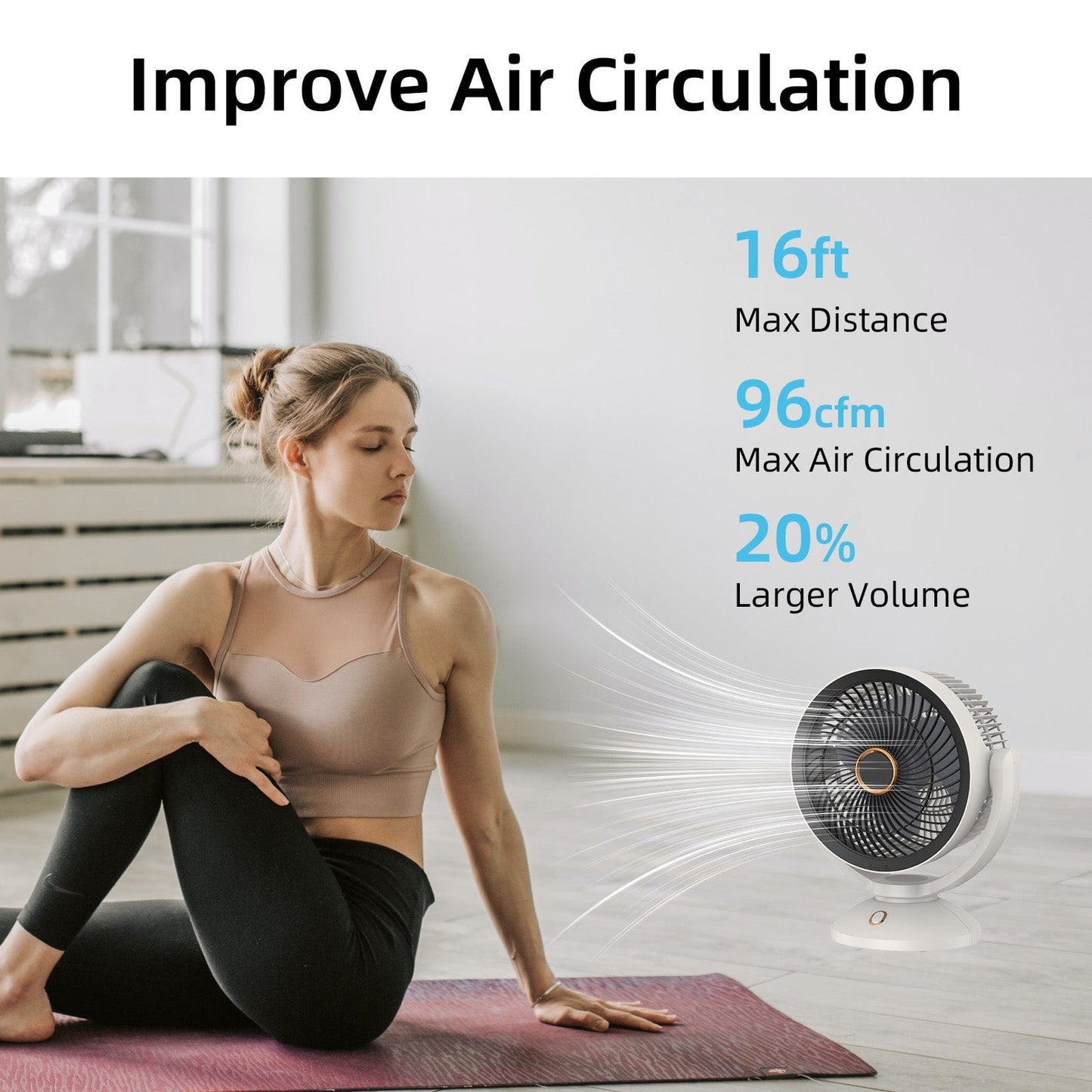 Livingtoday Fans 2000mAh RECHARGEABLE FAN