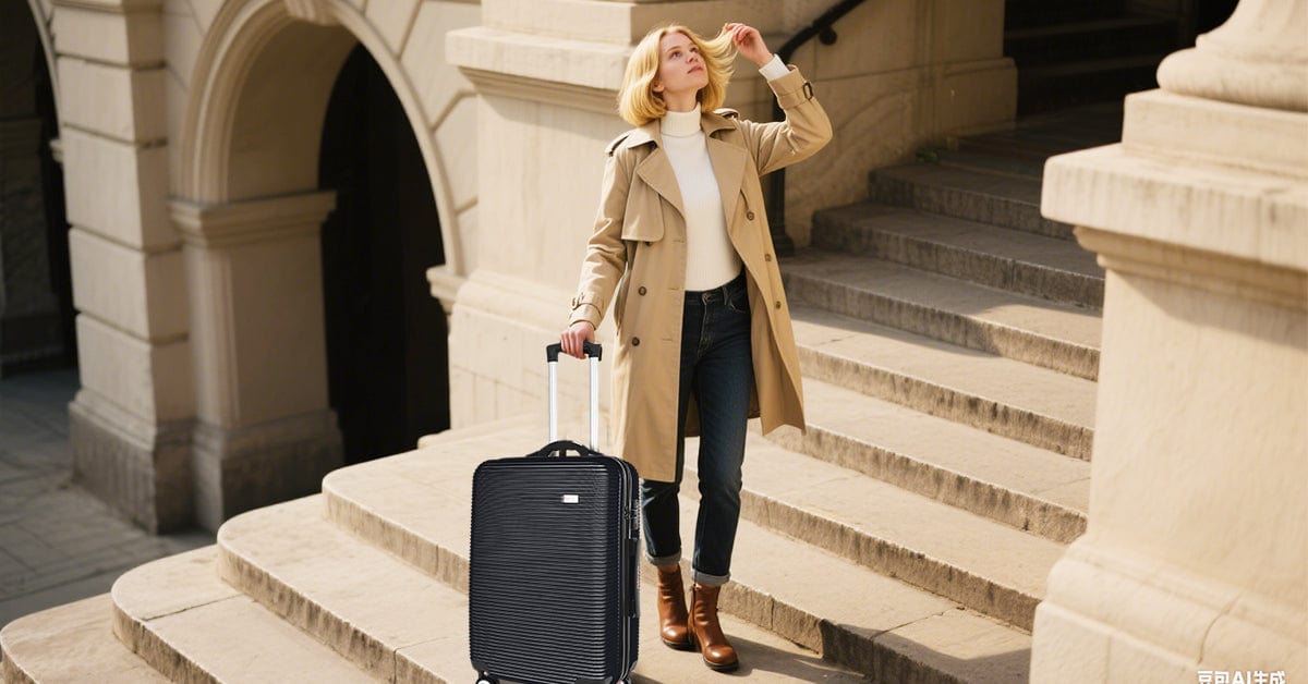 Flightmode 28" Digital Weighing Scale and USB Charging Port Lightweight Luggage Suitcase Black
