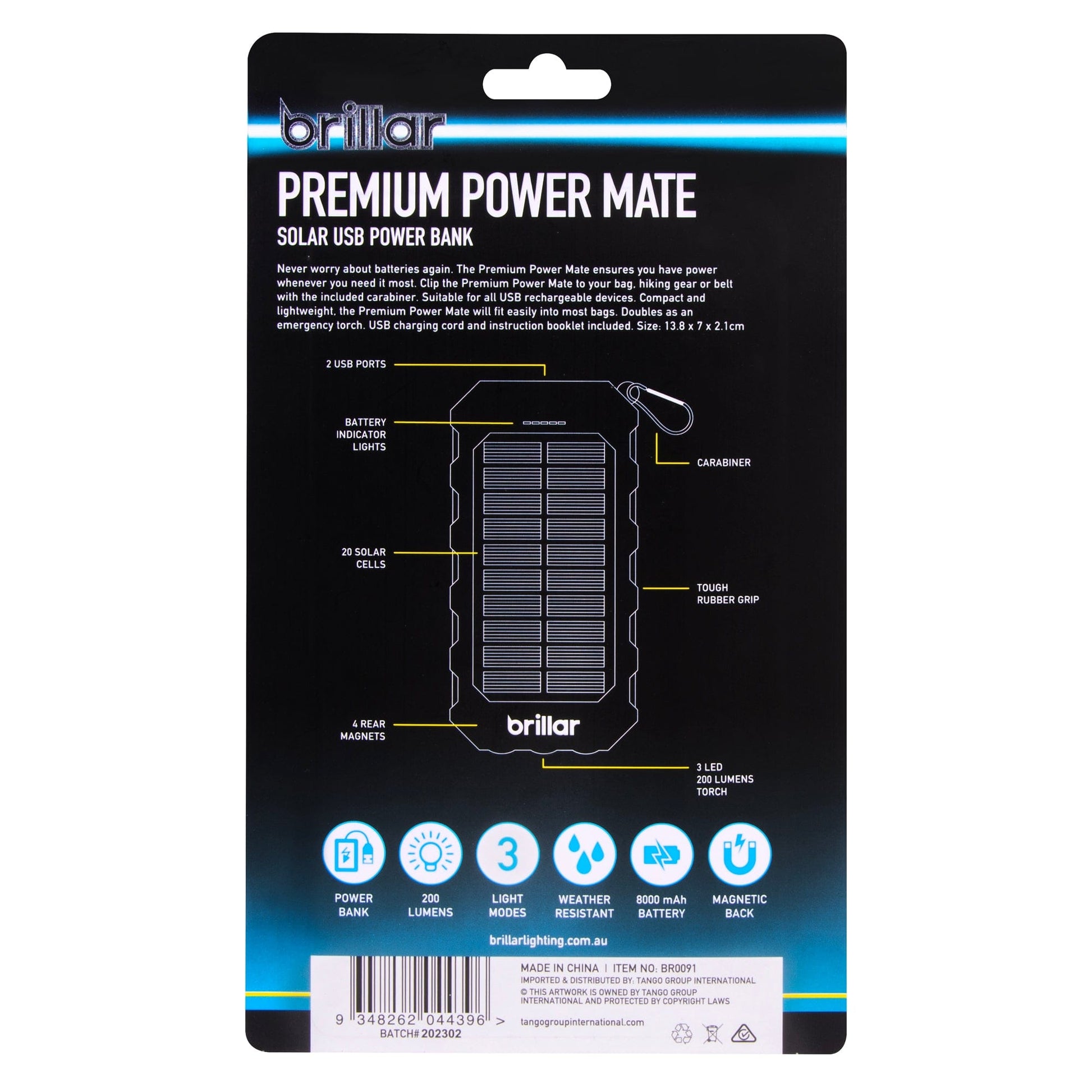 Brillar solar power bank Copy of Brillar Off The Grid 10W Foldable Solar Charger