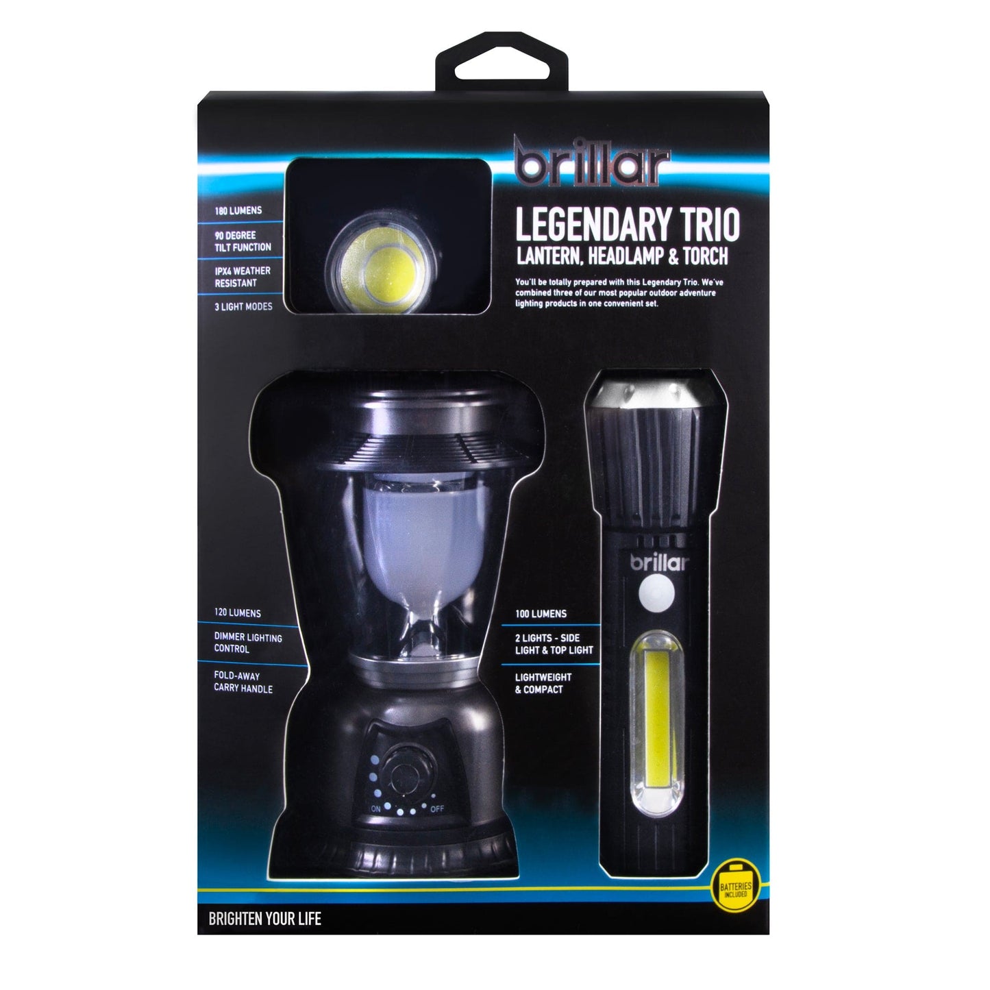 Brillar Headlamps lantern torch Brillar Legendary Trio Touch, Headlamp & Lantern