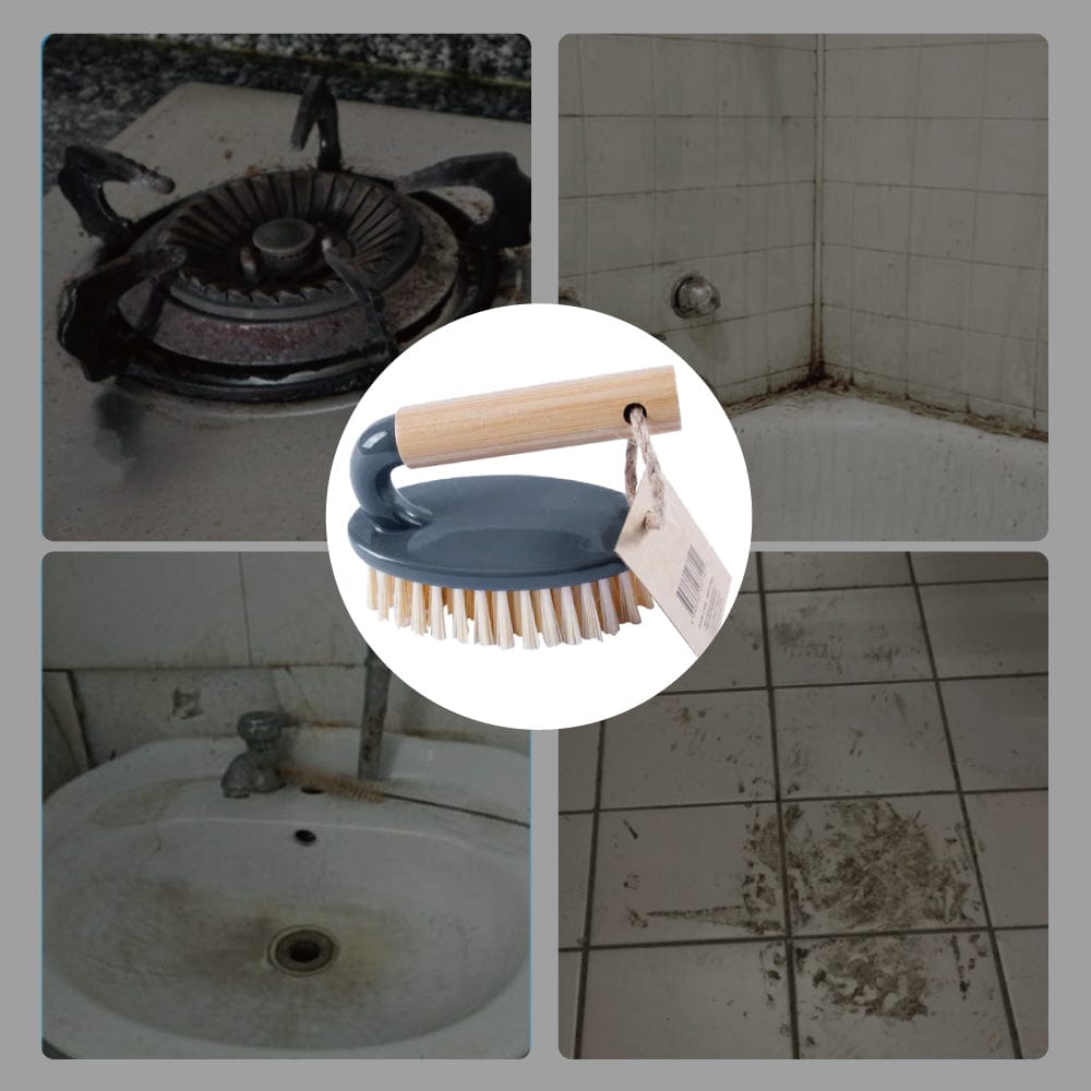 Clevinger laundry & cleaning, bamboo Eco Bamboo Handle Iron Household Scrubber Brush