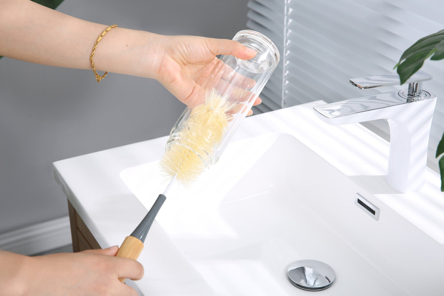 Clevinger bottle brush Clevinger Eco Cleaning Bamboo Bottle Brush