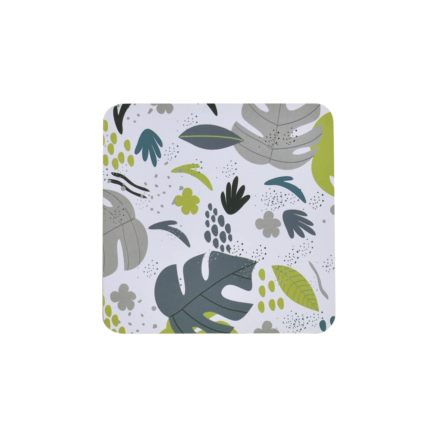 Clevinger dining coster Clevinger Set of 4 MDF Coasters Monstera