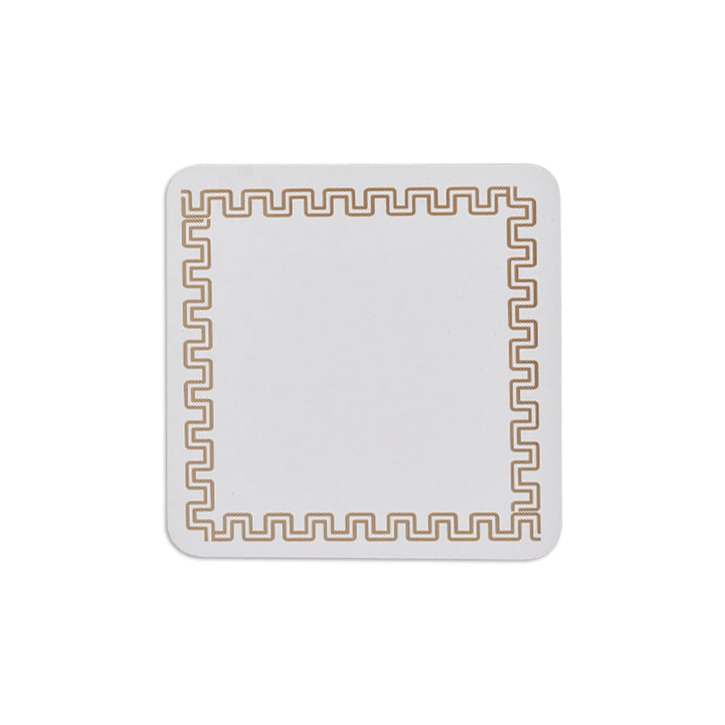 Clevinger dining coster Clevinger Set of 4 MDF Coasters Gold Border