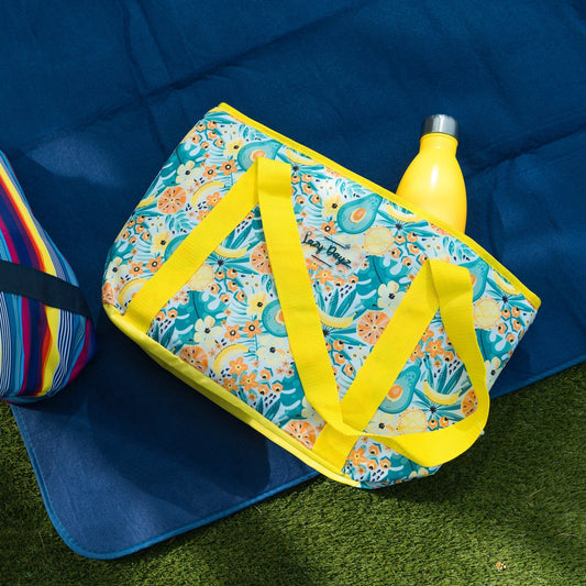 Lazy Dayz Lunch Box 6L Food Safe Insulated Jumbo Cooler Tote - Yellow