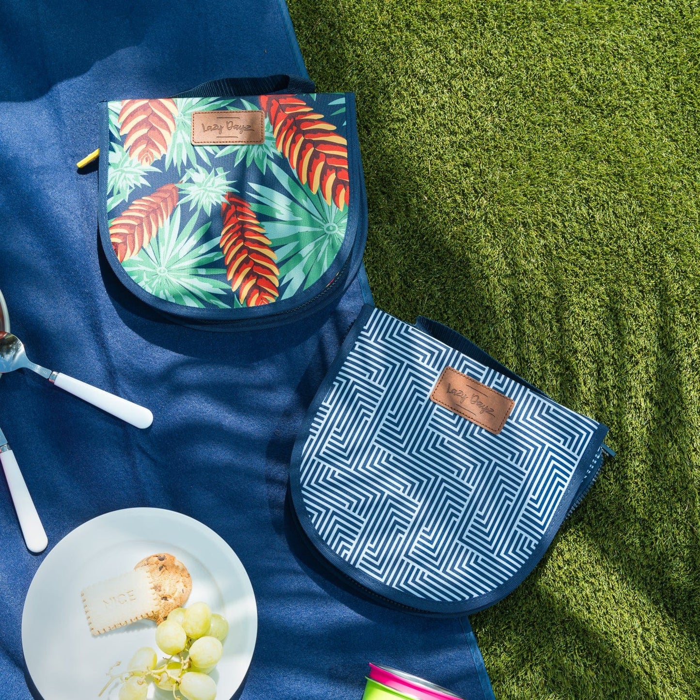 Lazy Dayz Beach and Summer Lazy Dayz Picnic Cutlery Wallet Set - Makena