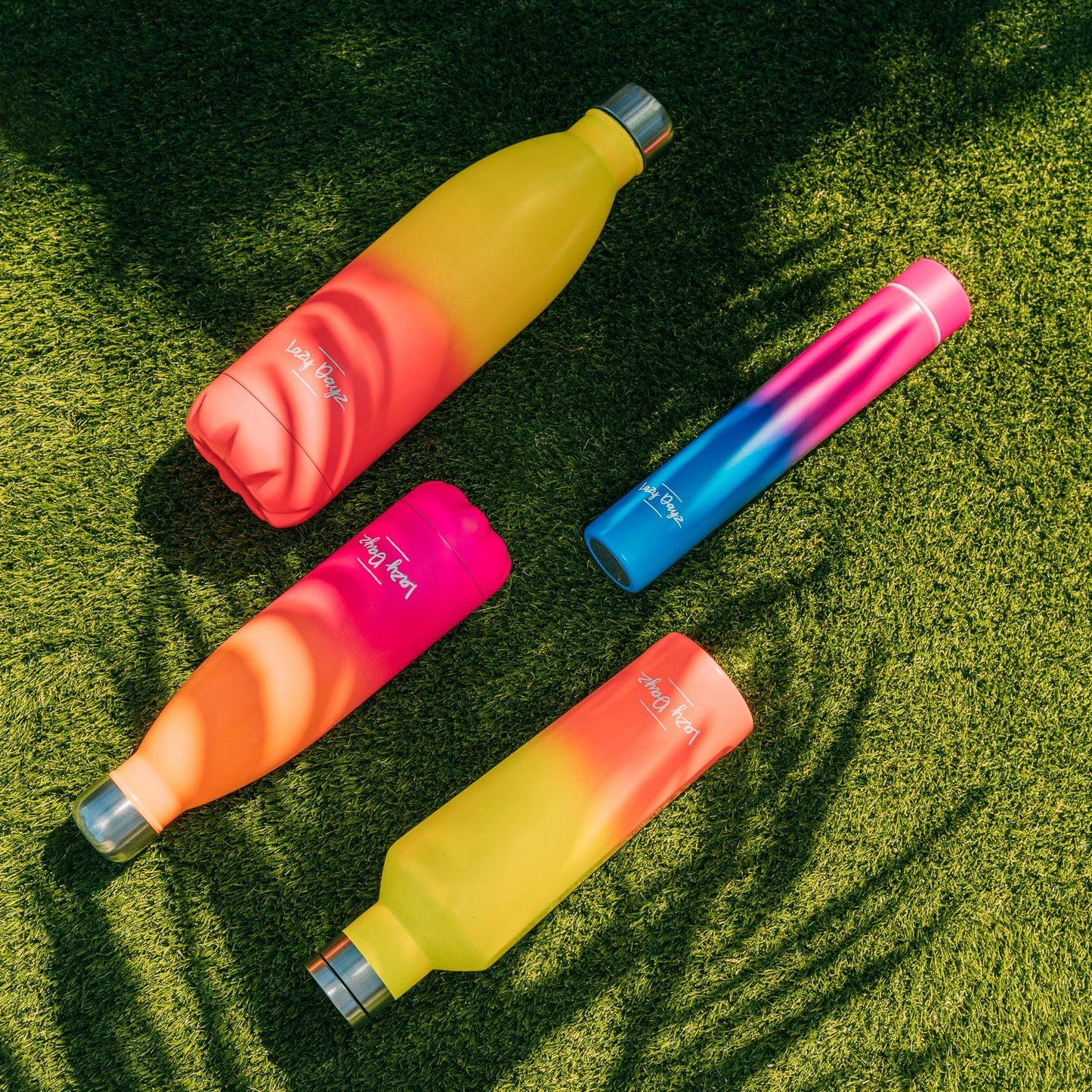 Lazy Dayz Hydration Lazy Dayz Daily Drink Bottle 500ml - Yellow Peach Ombre