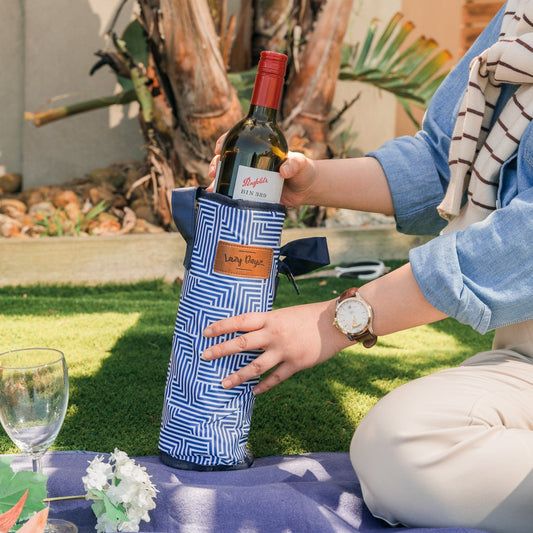 Lazy Dayz Picnic Lazy Dayz Insulated Wine Bottle Tote - Makena
