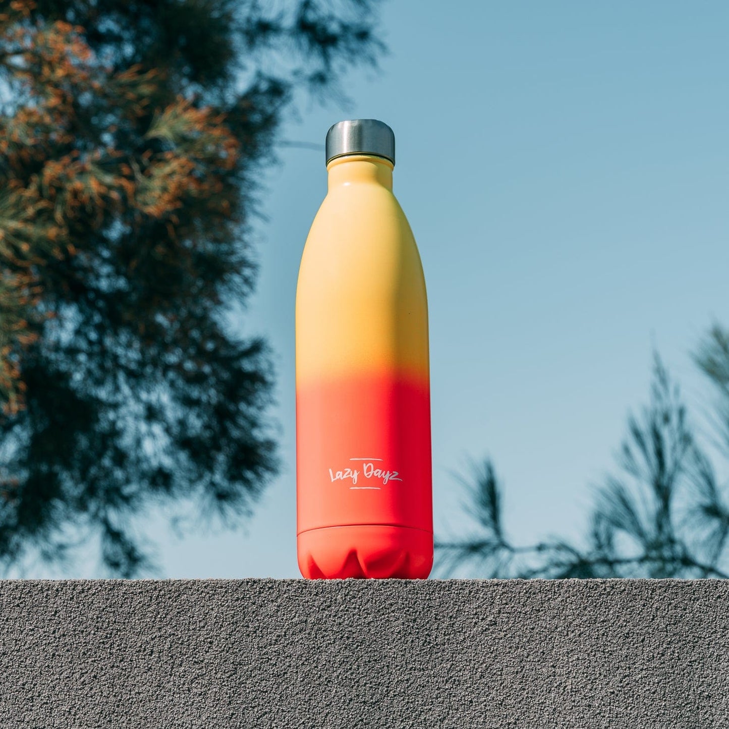 Lazy Dayz Hydration Lazy Dayz Daily Drink Bottle 500ml - Yellow Peach Ombre