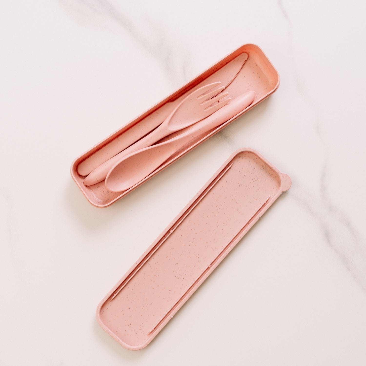 Living Today cutlery set Clevinger Reusable Wheat Straw Fibre Cutlery Set with Case - Pink