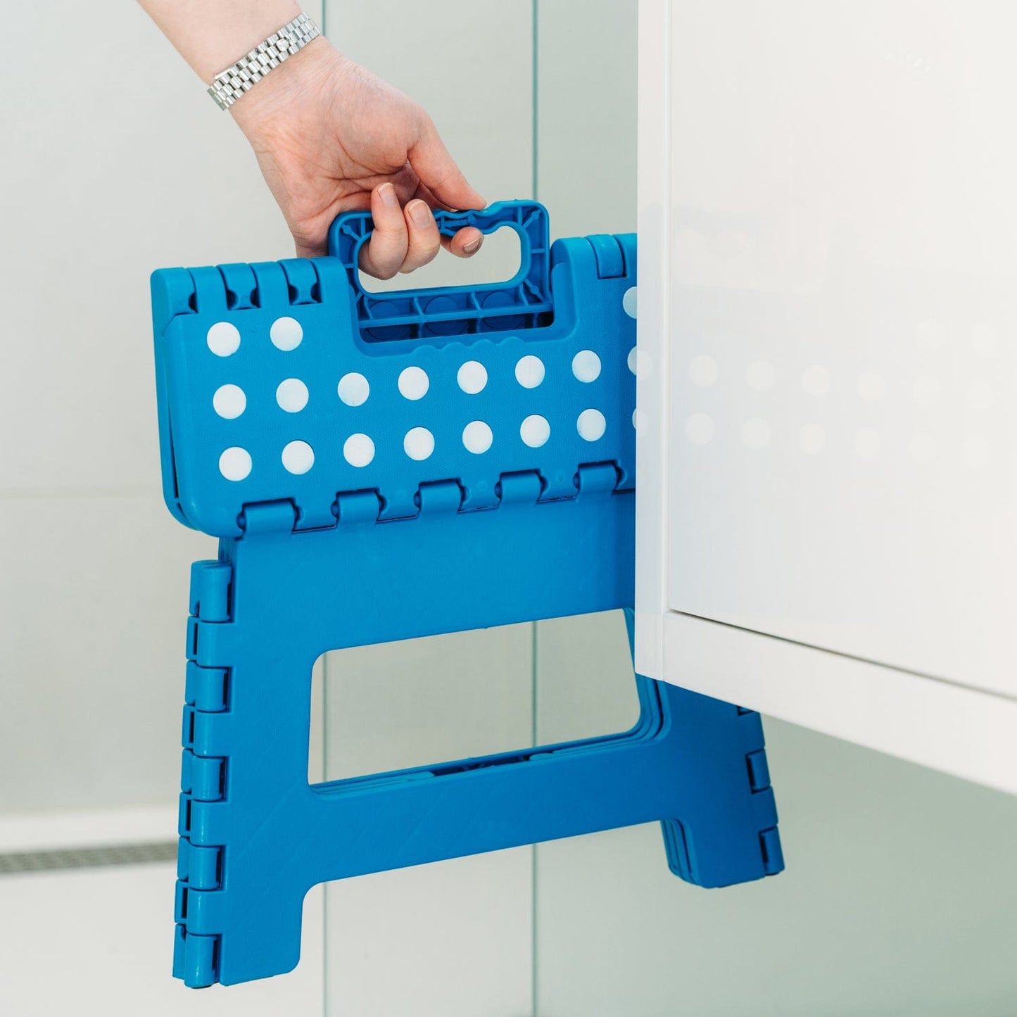 Living Today Plastic Folding Stool Portable Chair Outdoor Camping Blue